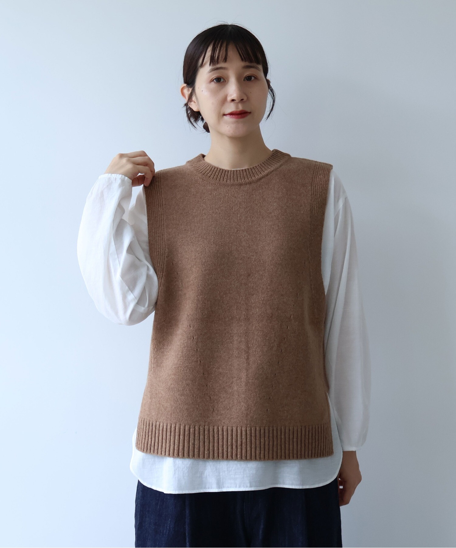 AMBIDEX Store ○NEW ENGLAND ニットベスト(F グレー): yuni