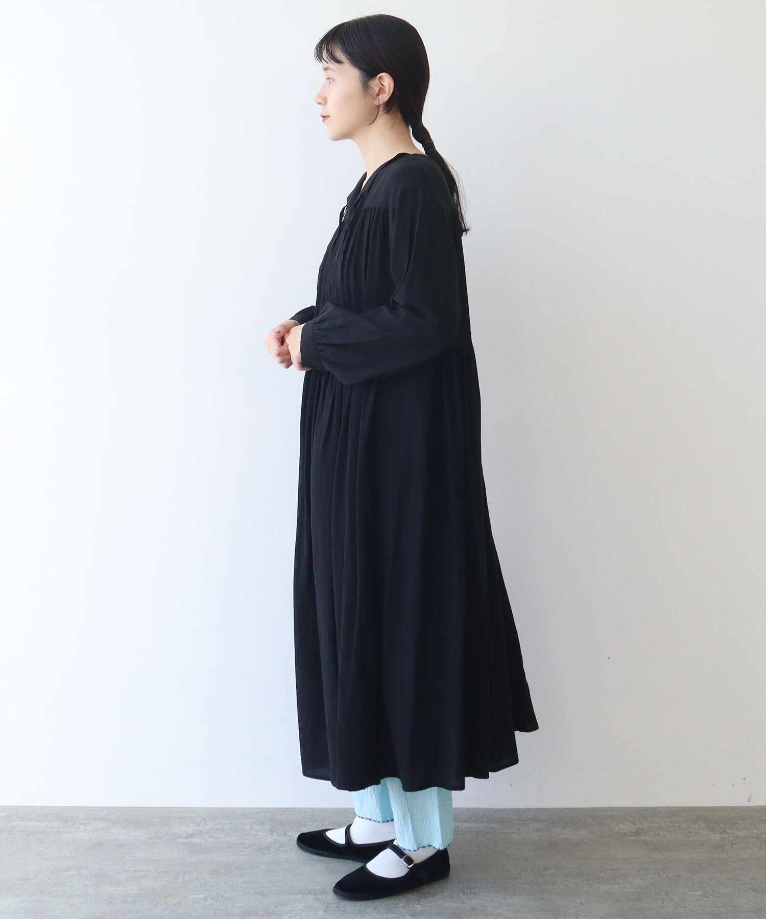 AMBIDEX Store ギャザー ワンピース(F クロ): yuni