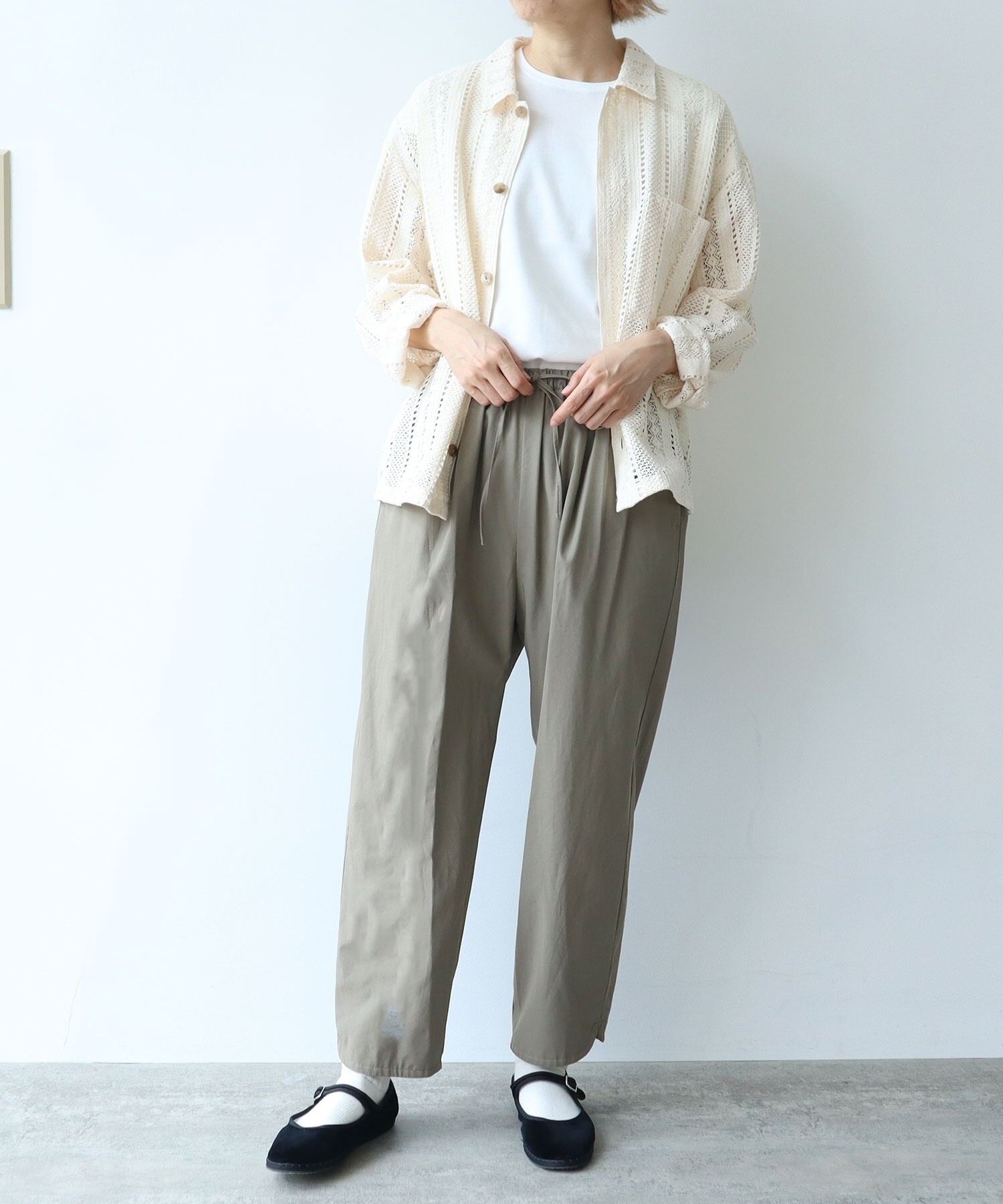 AMBIDEX Store 80/2強撚Cギャバ ベントヘムパンツ(M コゲチャ): yuni AMBIDEX Store 80/2強撚Cギャバ ベントヘムパンツ(M コゲチャ): yuni