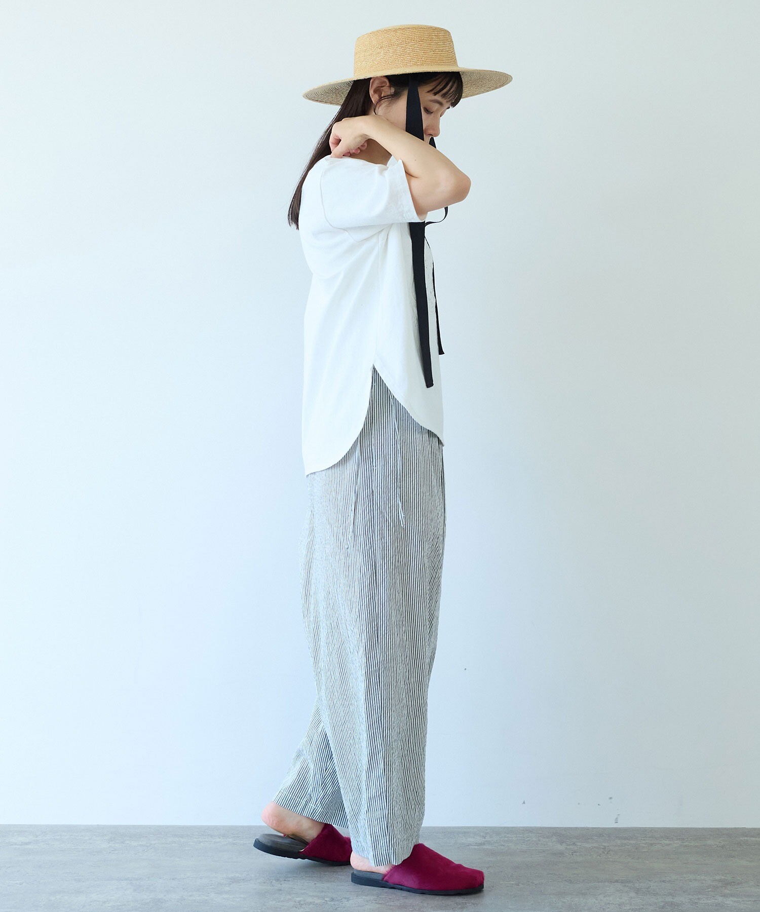 kuni様へ AMBIDEX Store △○stripe drawstrings パンツ(F クロ): yuni