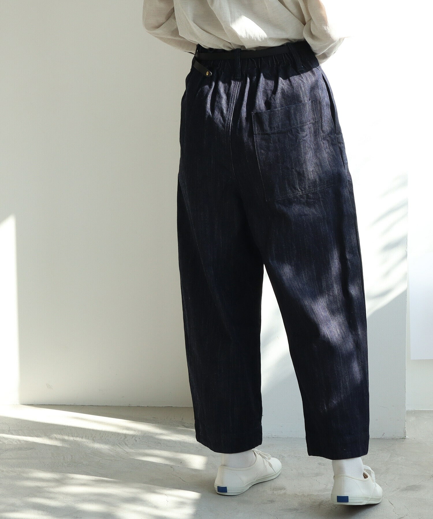 AMBIDEX Store △cotton denim back gom パンツ(S コン): yuni