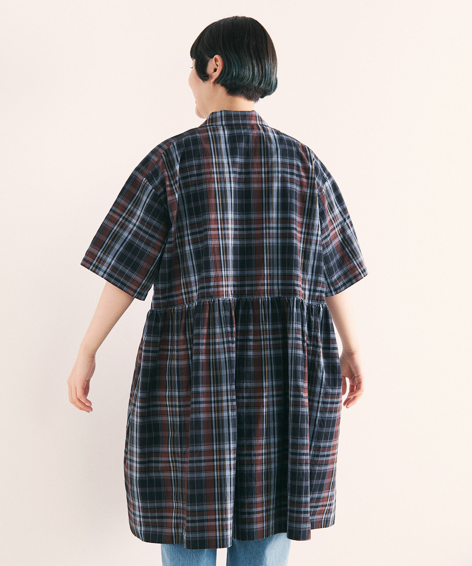 AMBIDEX Store ○CHECK EDODAKI SHIRT ドレス(F GREY CHECK): FLAT-cic 