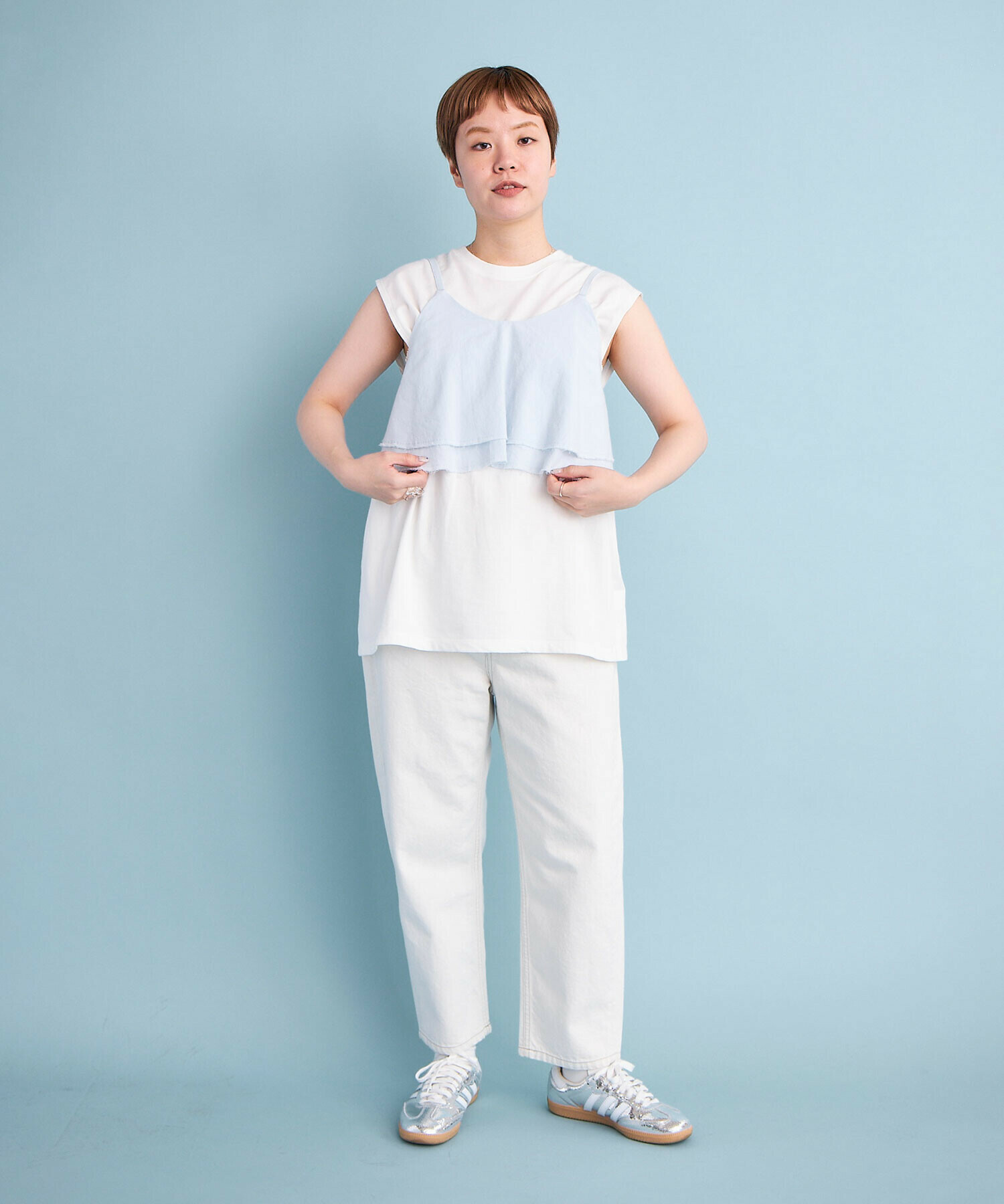 沙羅様 AMBIDEX Store 80/2 cyro spun OX CAMISOLE(F シロ): buoybuoy