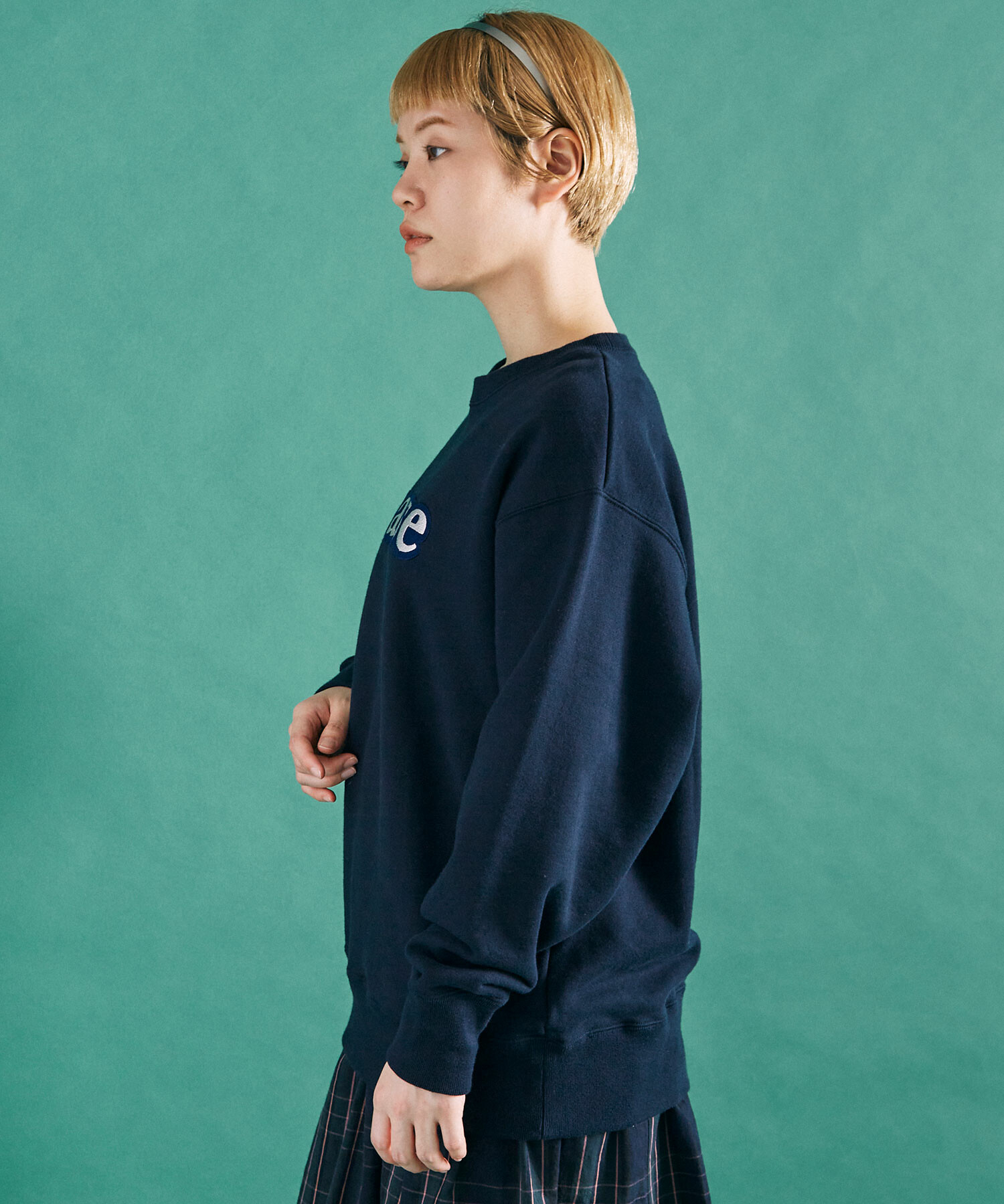 AMBIDEX Store △○30/8裏毛 pause ロゴ プルオーバー(F NAVY): FLAT 