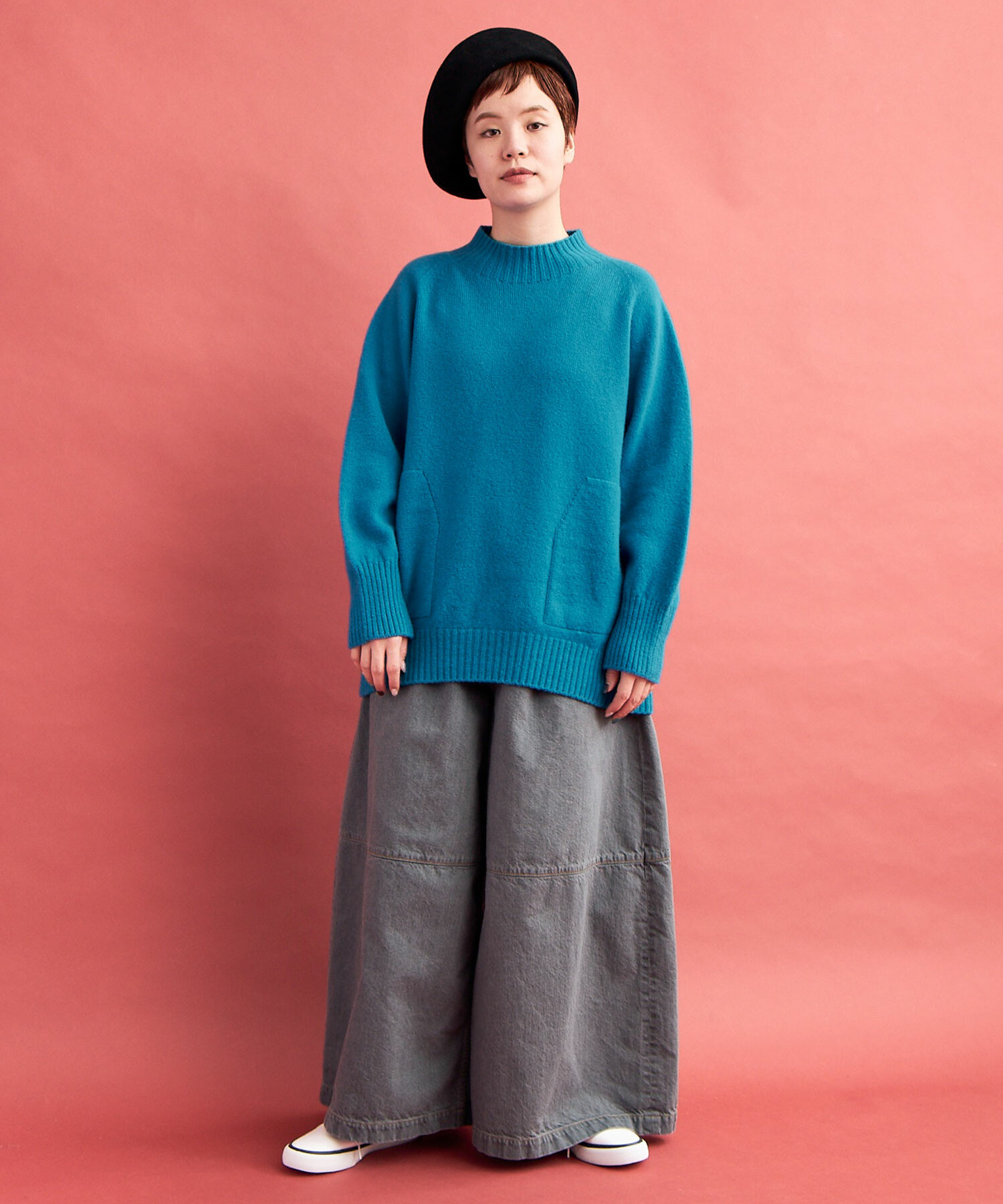 huihuiページ AMBIDEX Store ○ラムウール/カシミア MOCK NECK プルオーバー(F