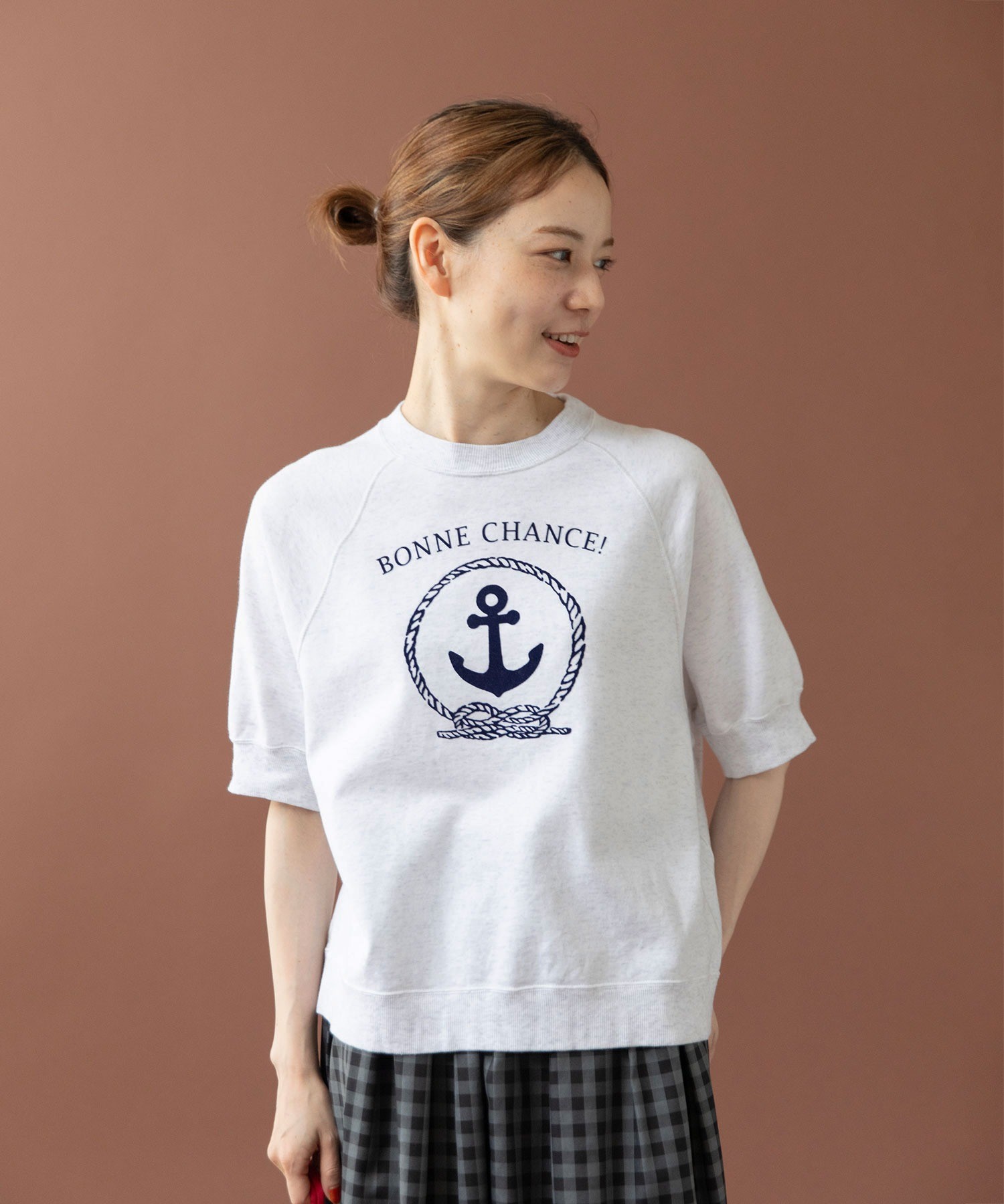 ちー AMBIDEX Store ○BONNE CHANCE ! 半袖裏毛Tシャツ(F シロ): PAR ICI