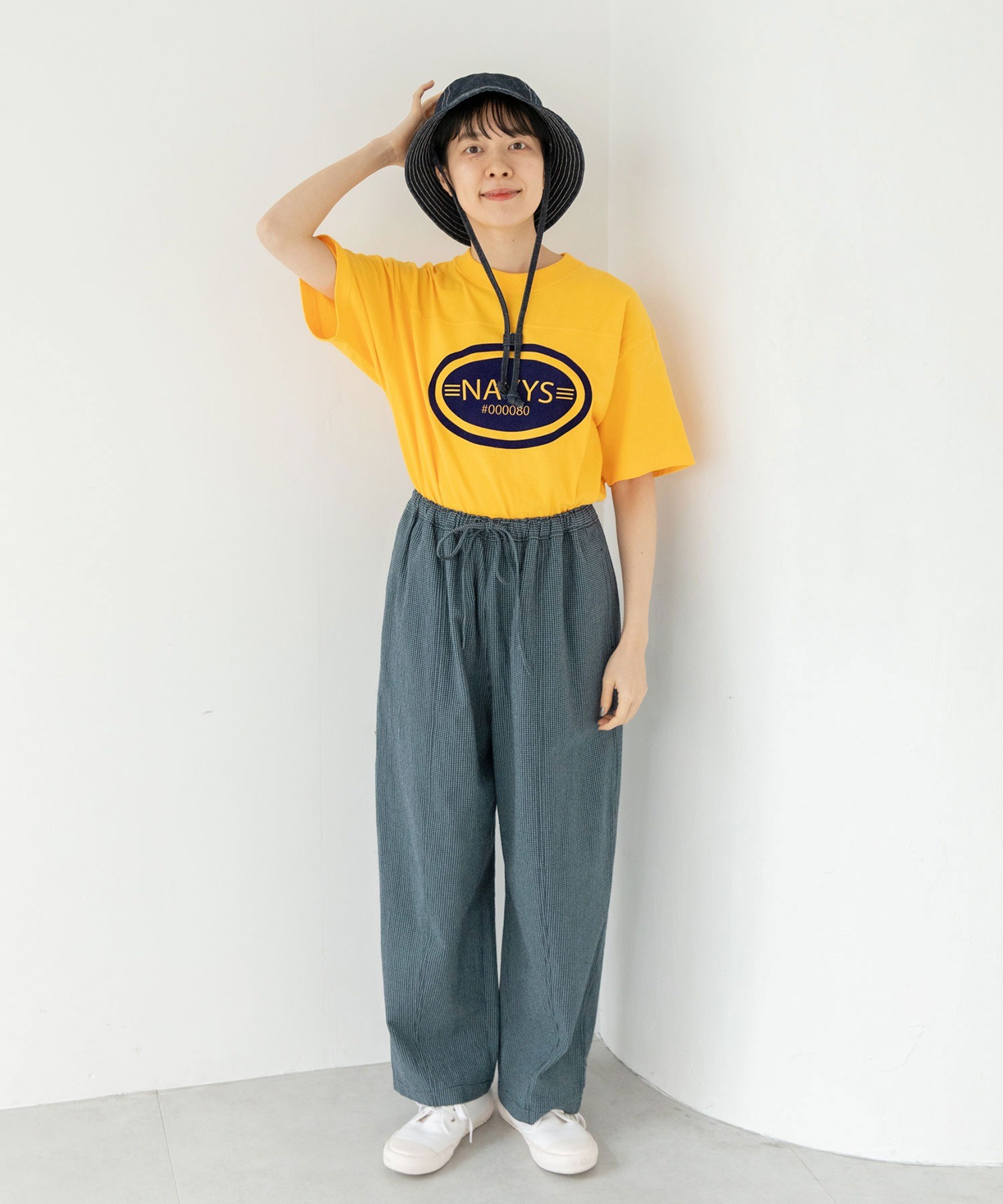 PAR ICI シボコットン チェック サロペットパンツ - メルカリ