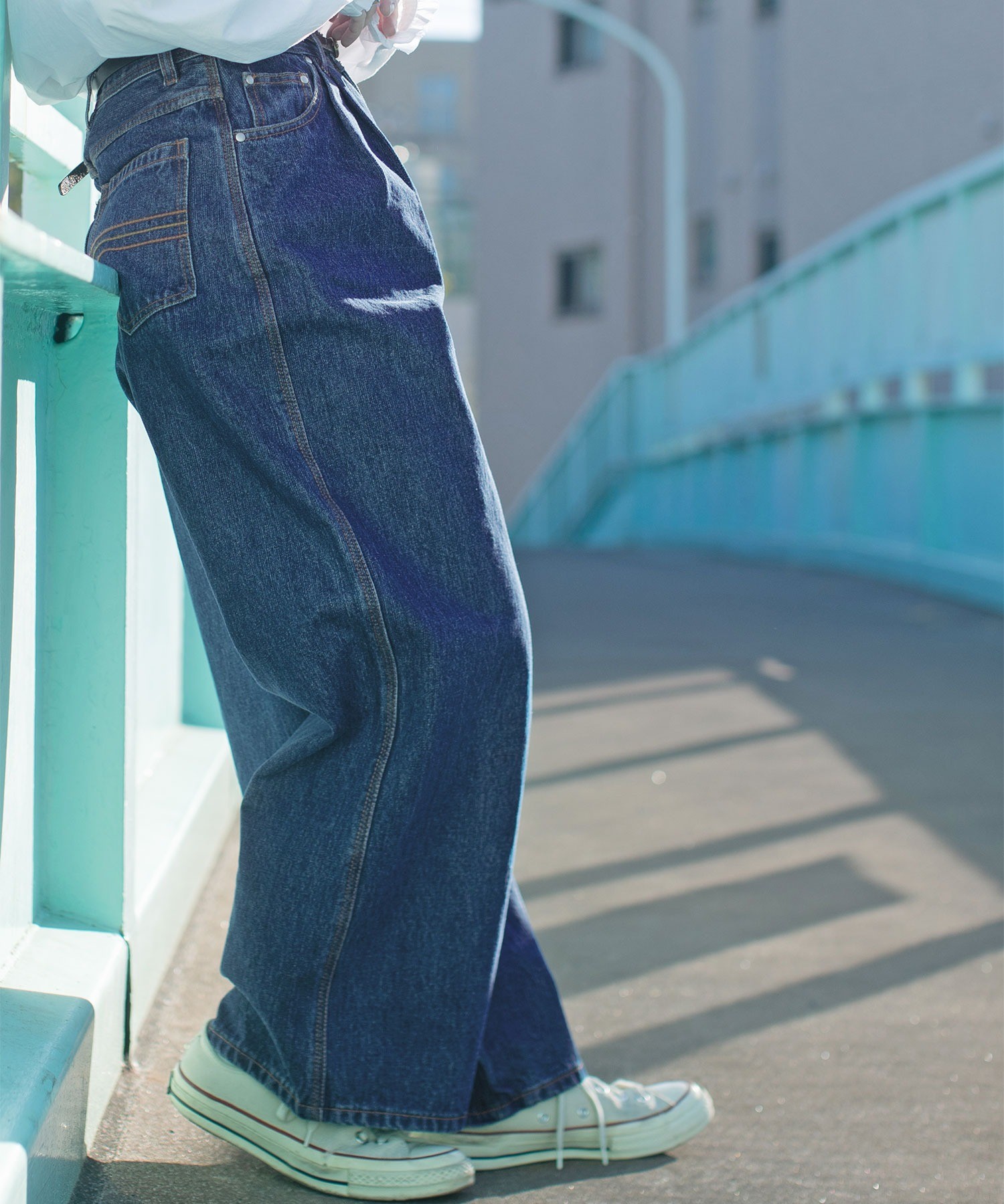 AMBIDEX Store △13OZデニム ワイドタックパンツ(M コン): PAR ICI