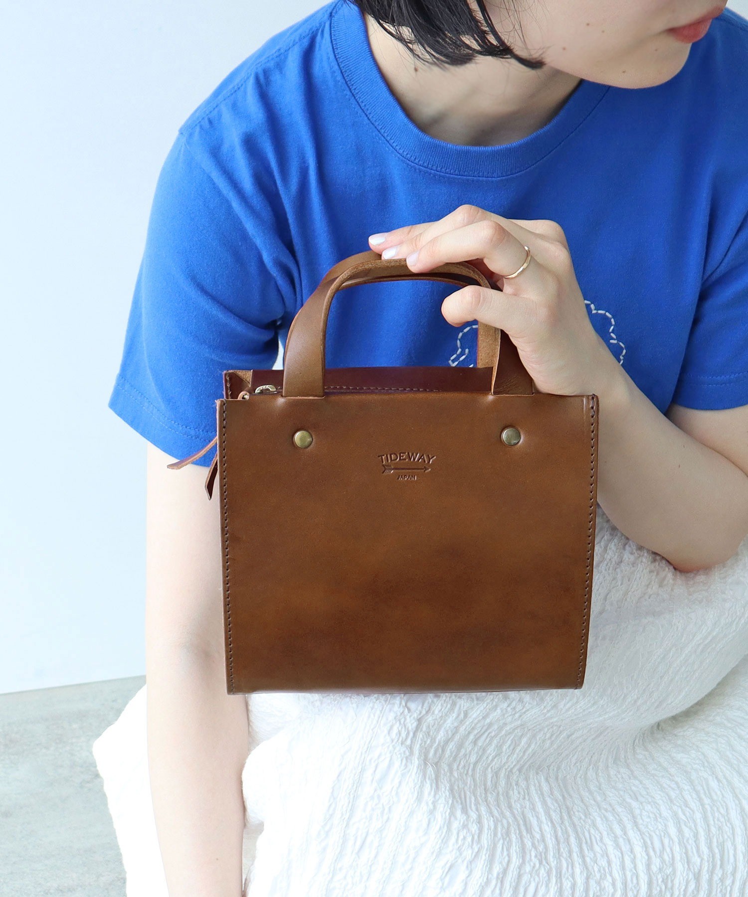 PARICI × TIDEWAY 別注 2way ショルダーバッグ レザー 本革 PAR ICI ショルダーバッグ バッグ TIDEWAY 別注ショルダーBAG