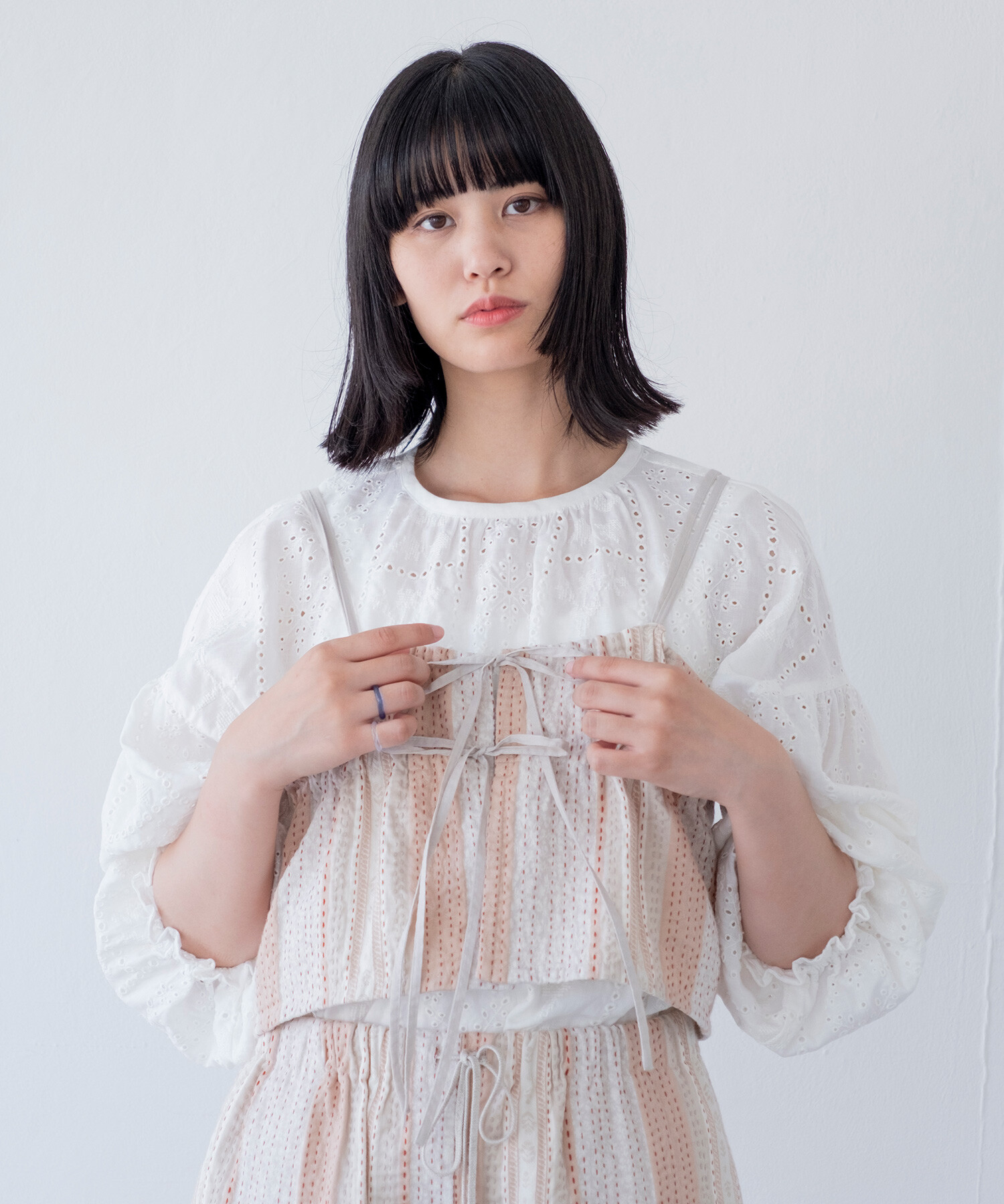 AMBIDEX Store 〇kantha jacquard キャミビスチェ(F ブルーmix): Rin