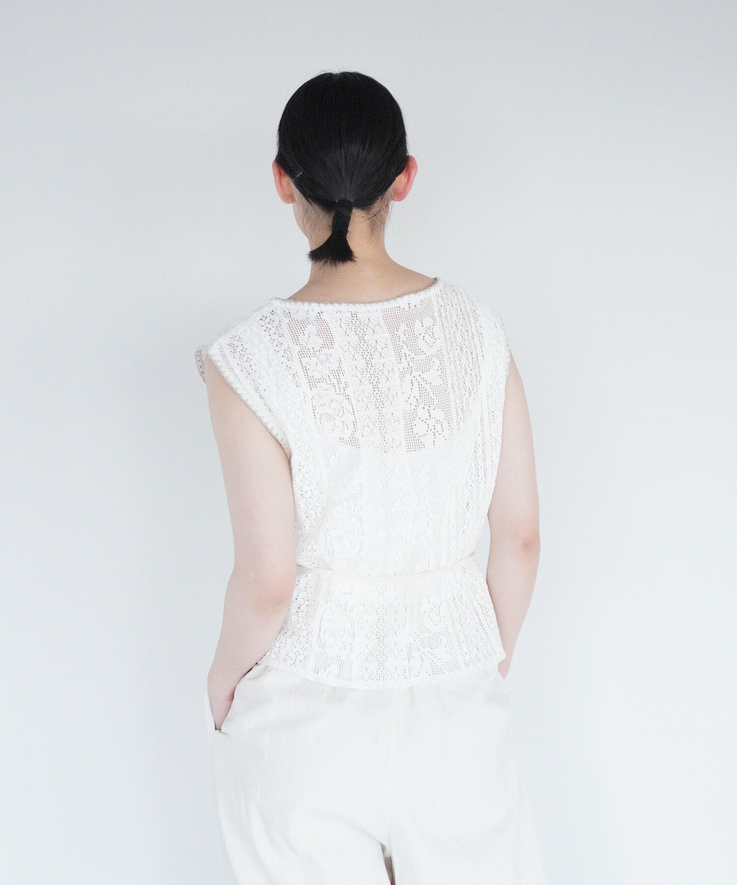 AMBIDEX Store 〇lasew ノースリーブブラウス(F キナリ): FLAT