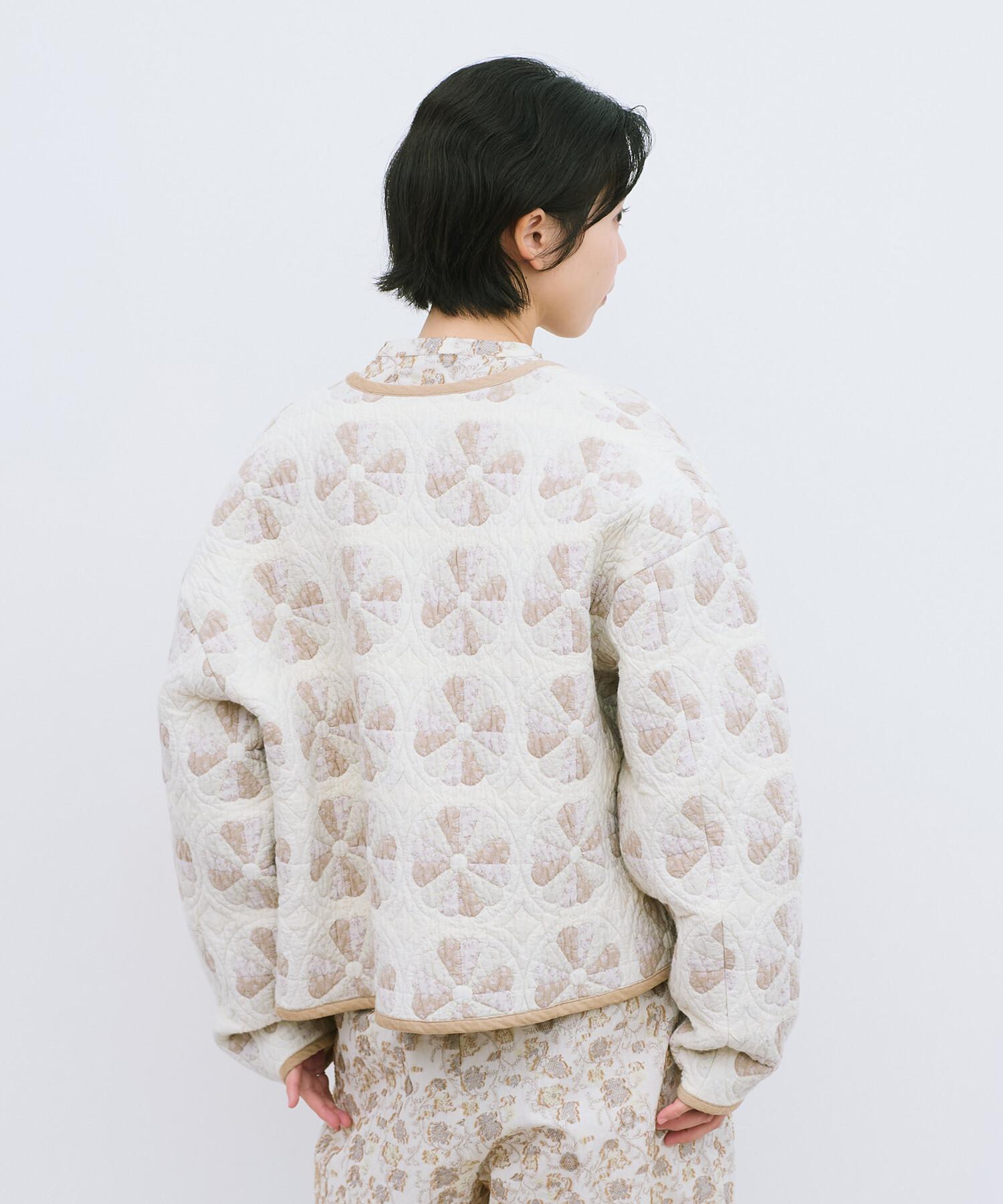 スペシャル 60sアメリカヴィンテージ パッチワークキルトブルゾン ペールトーン AMBIDEX Store 【予約販売】patchwork quilt jacquard ジャケット(F