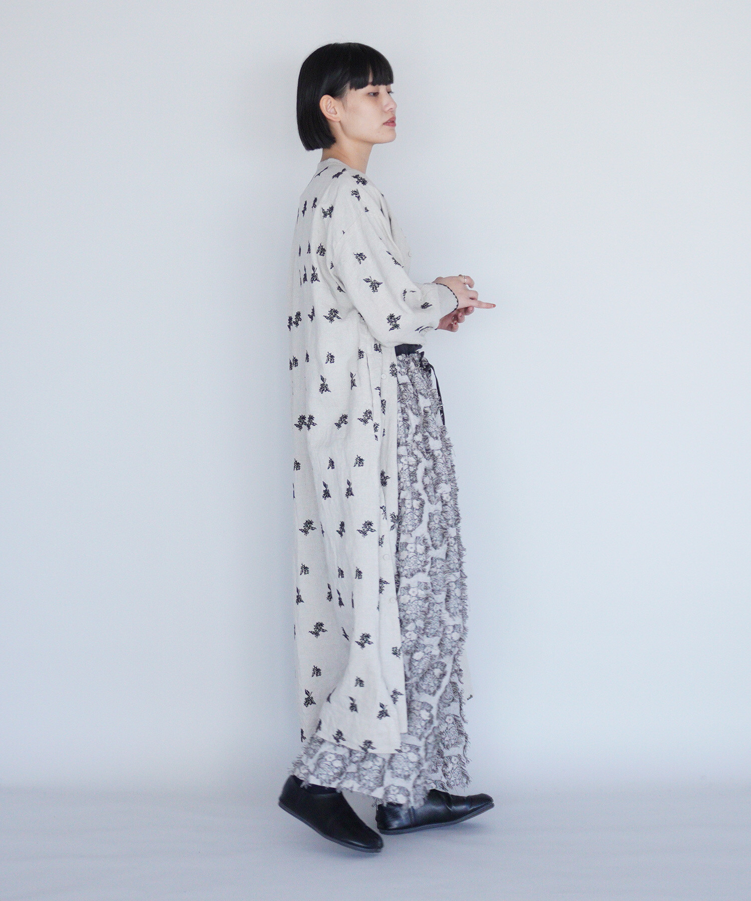 フィビふぃびページ AMBIDEX Store 〇金木犀 embroidery ワンピース(F ベージュ