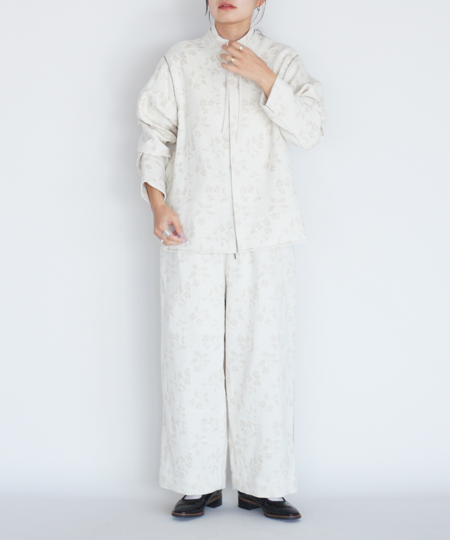 Usako／参考ページ AMBIDEX Store 〇flower tale ギャザーワイドパンツ(F キナリ): Rin