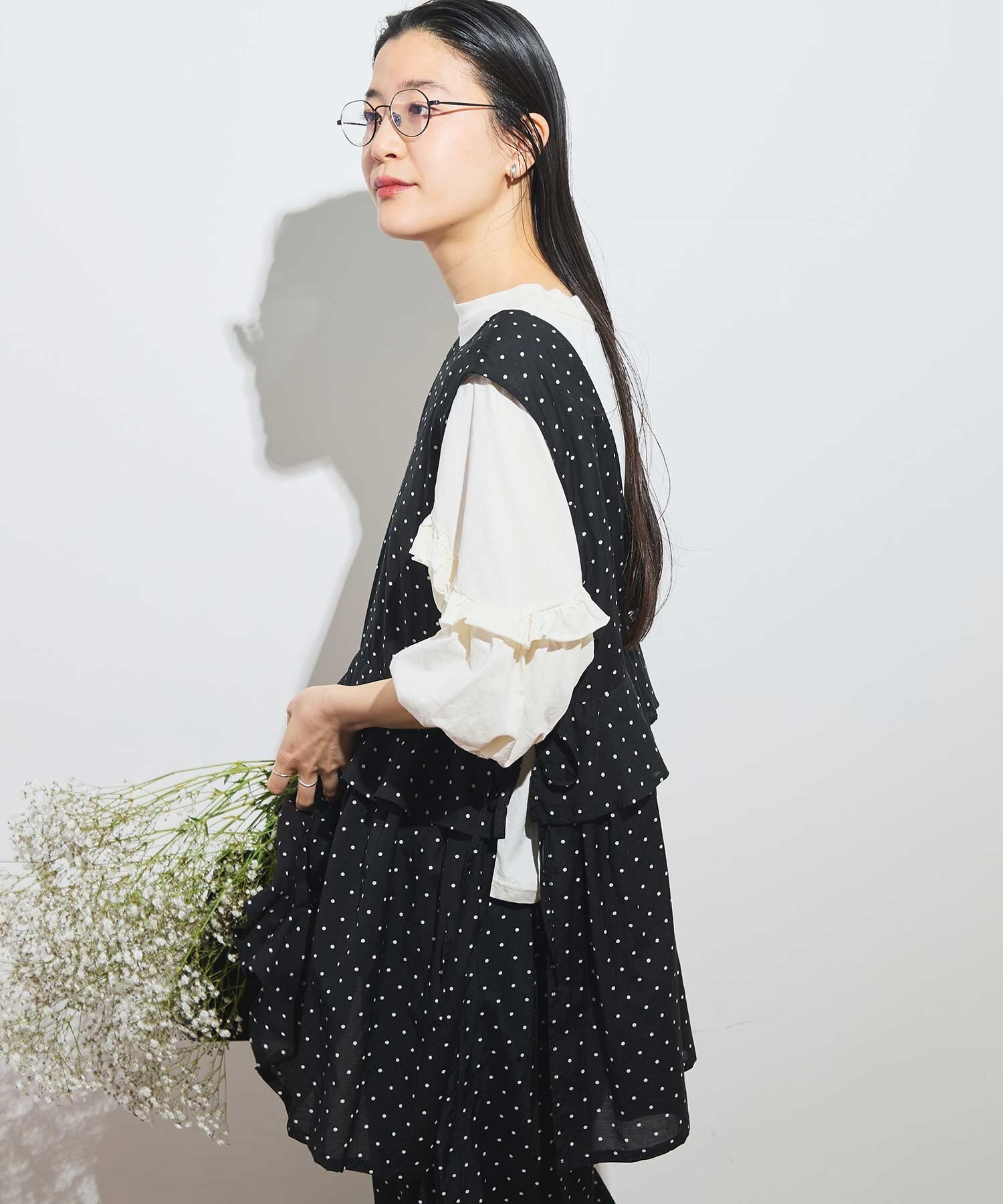 新fig London CottonCupra lawn 2way blouse AMBIDEX Store 〇CottonCupra lawn 2way blouse (F クロ): l'atelier