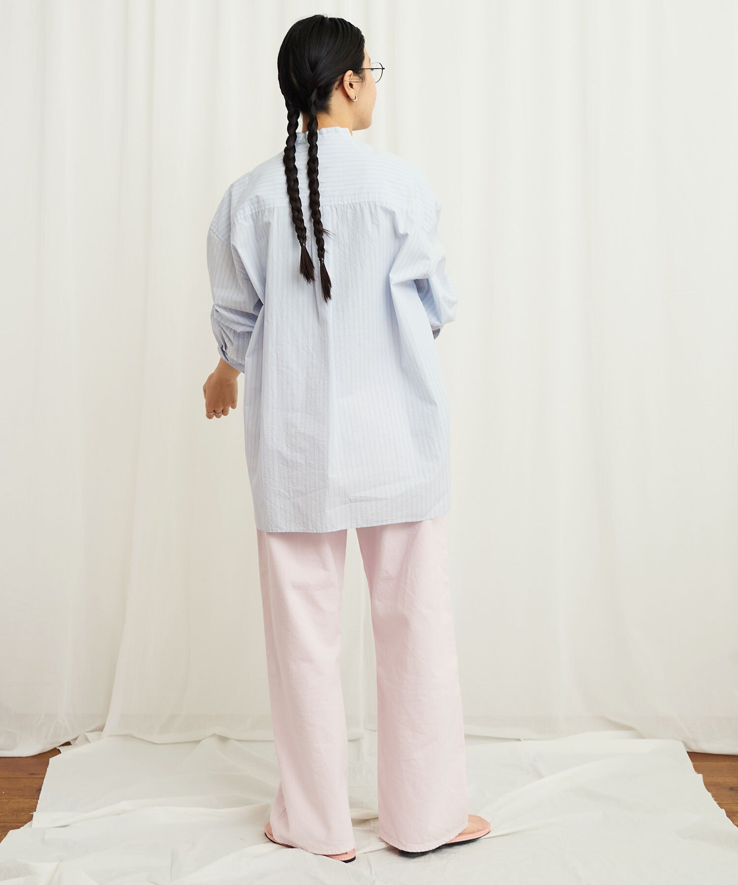 AMBIDEX Store 〇ribbon long shirt(F ストライプ): l'atelier