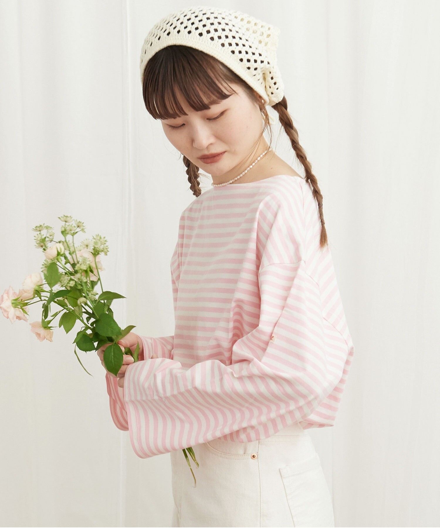 AMBIDEX Store ○BORDER pullover(F ピンク): l'atelier du savon