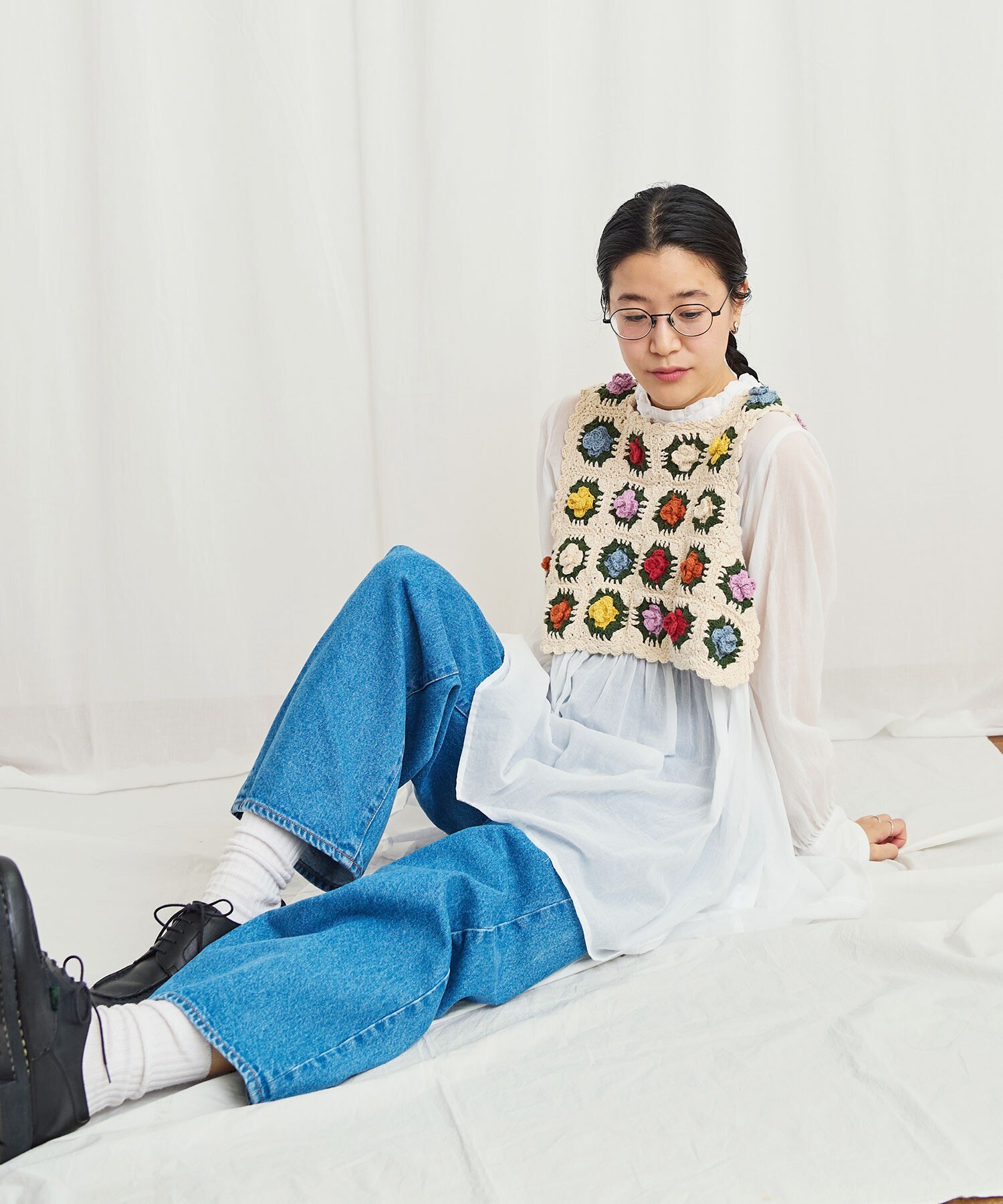 AMBIDEX Store ○○knit gardener vest(F クロ): l'atelier du savon
