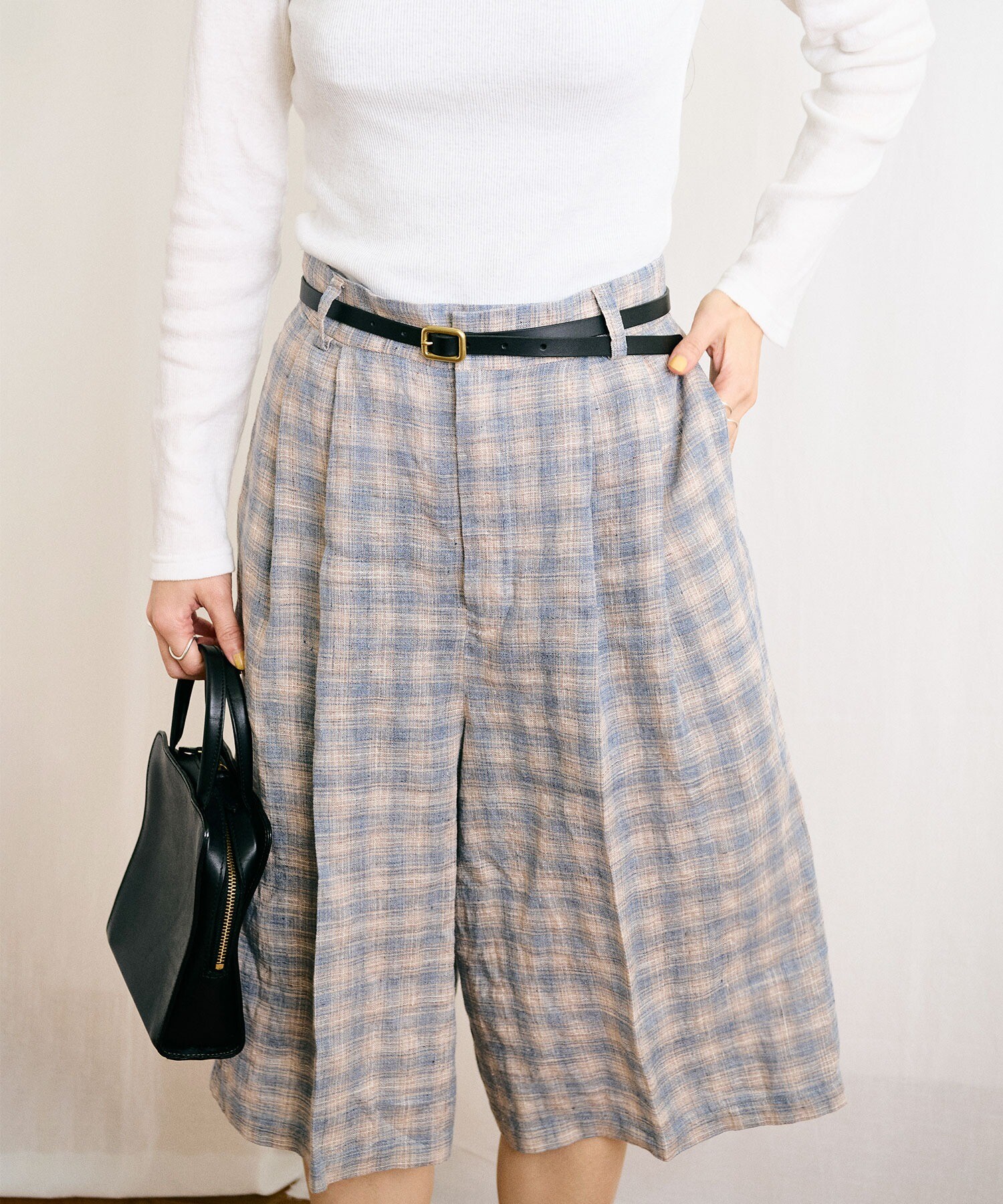 AMBIDEX Store OMBRE CHECK half pants(F ベージュ): l'atelier