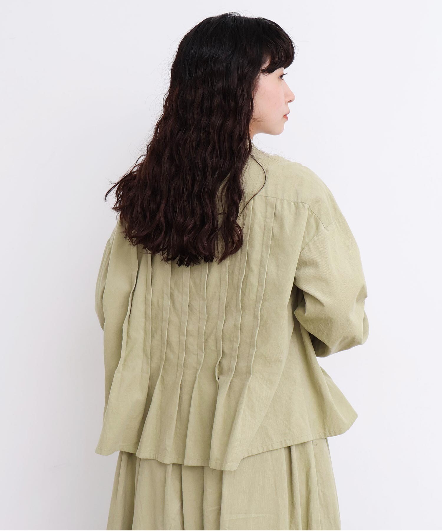 AMBIDEX Store 〇21W シャツコールタックブラウス(F アオ): l'atelier