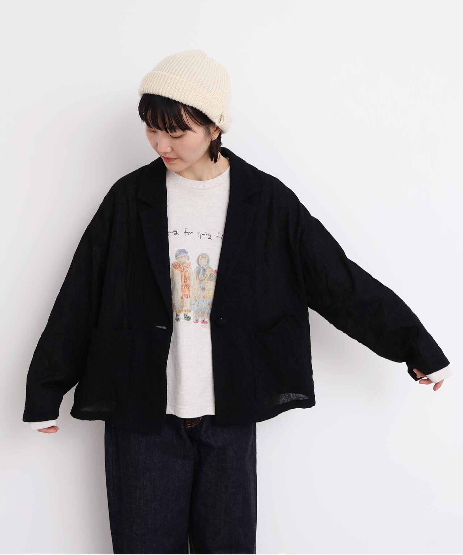 AMBIDEX Store 〇ウールガーゼジャケット(F クロ): l'atelier du savon