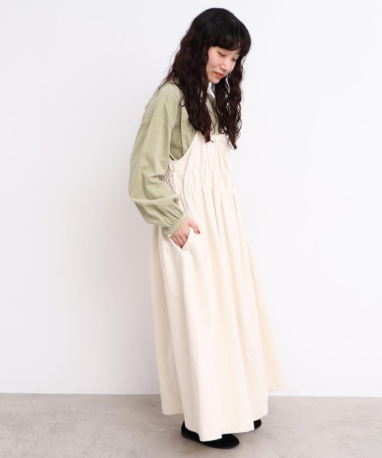 AMBIDEX Store ○たゆたゆデニム キャミワンピース (F クロ): l