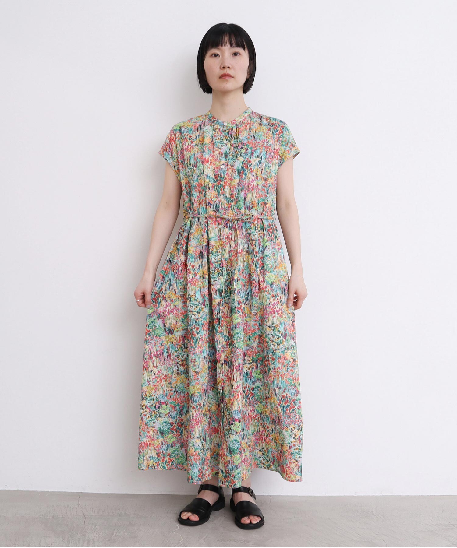 l'atelier du savon 花柄ロングワンピース F 総柄 半袖 7301OP010251S03.jpg
