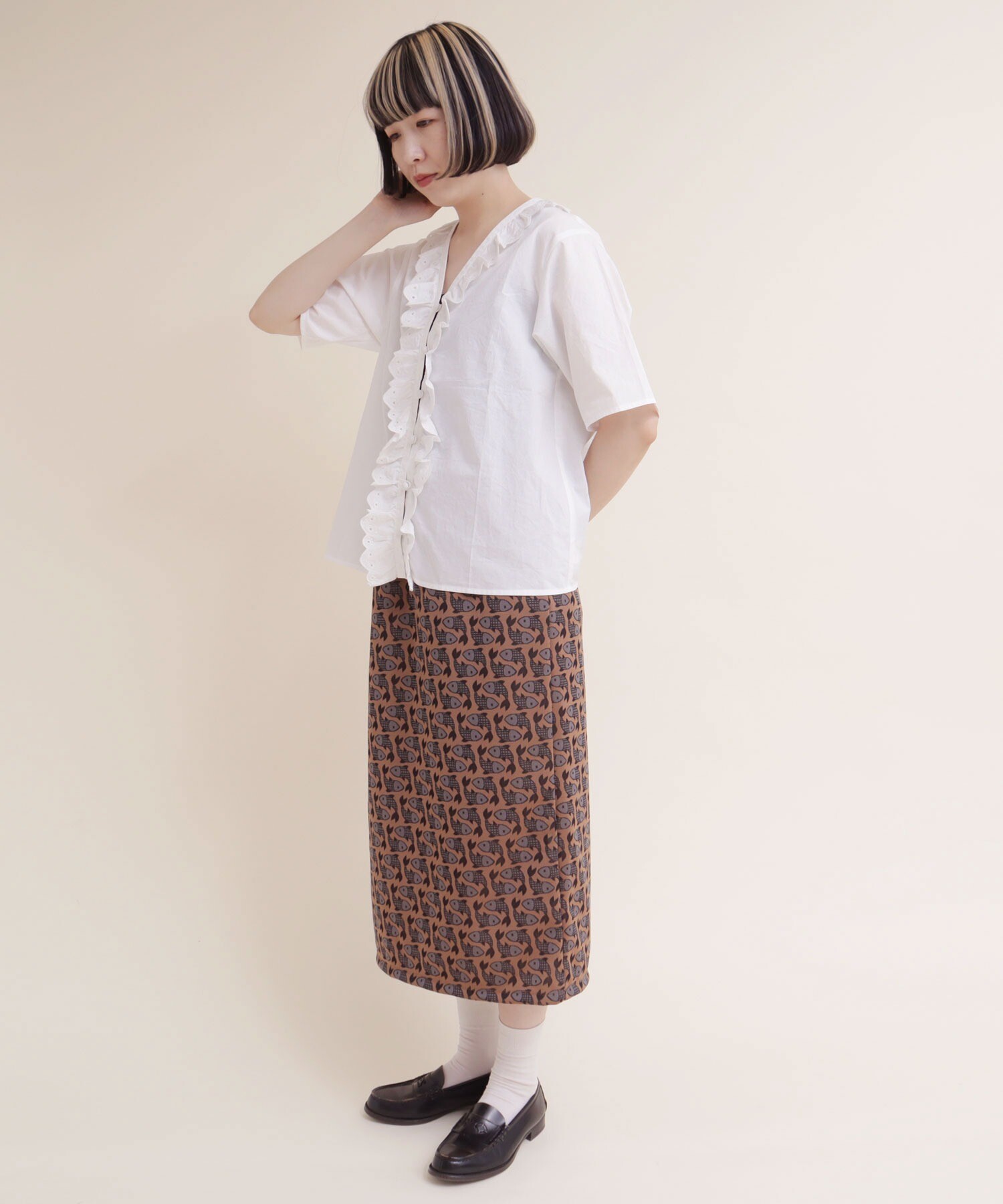 AMBIDEX Store ○FISH ジャカード スカート(F クロ): l'atelier