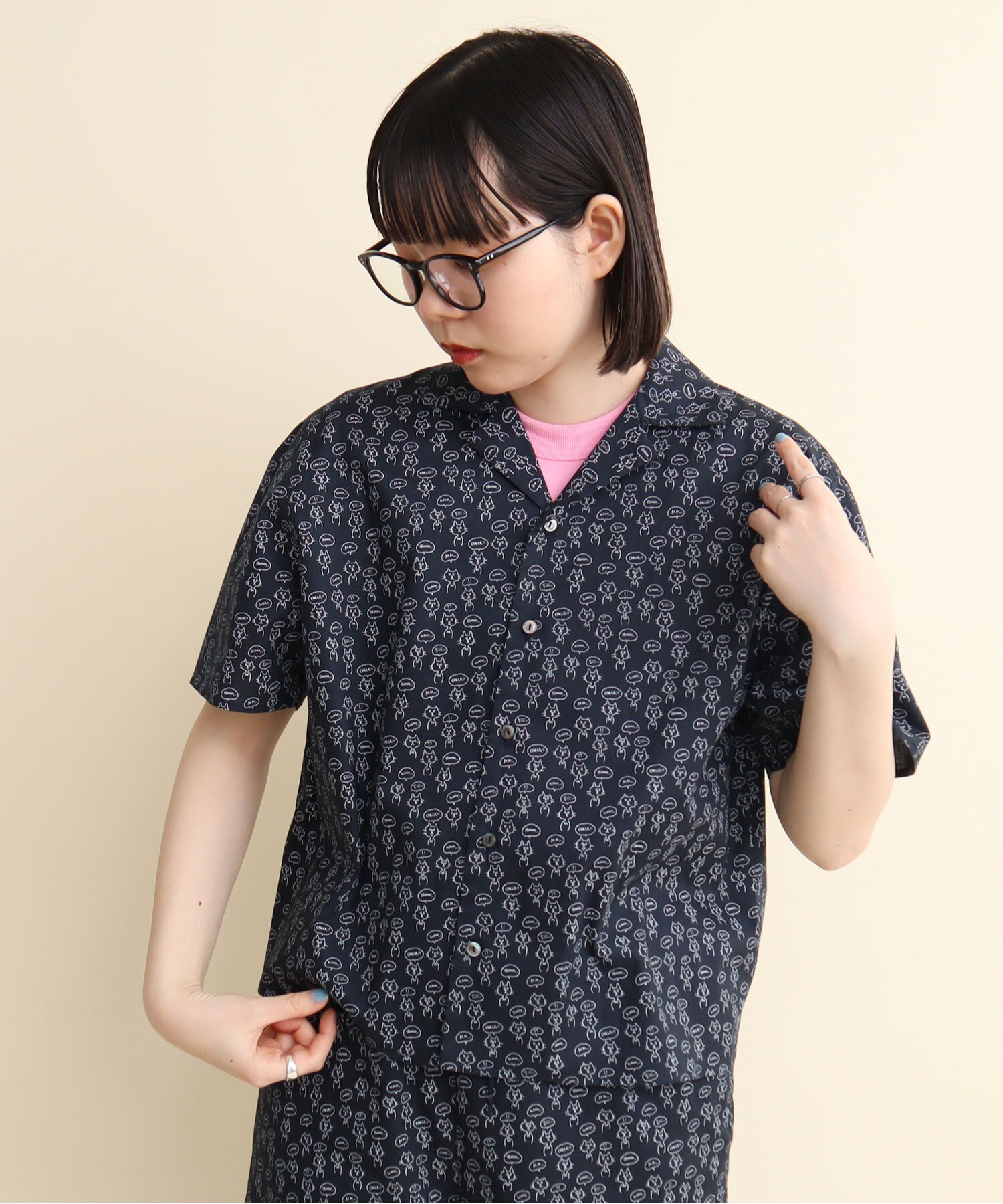 AMBIDEX Store 〇NEKO TALK open collar blouse(F コン): l'atelier du 