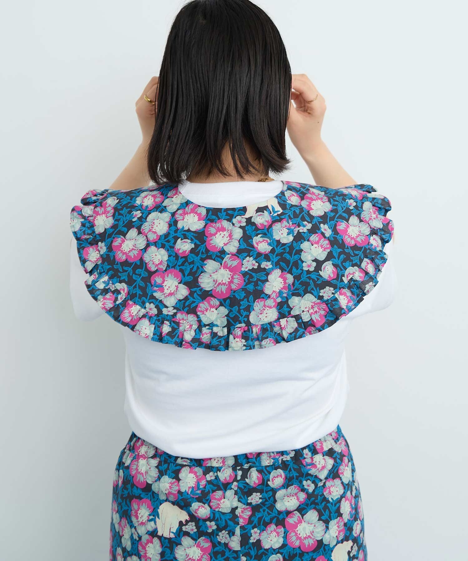 Marche Fleur ボトム　ブラック メゾン ド フルール Maison de FLEUR ギンガムチェックポーチ