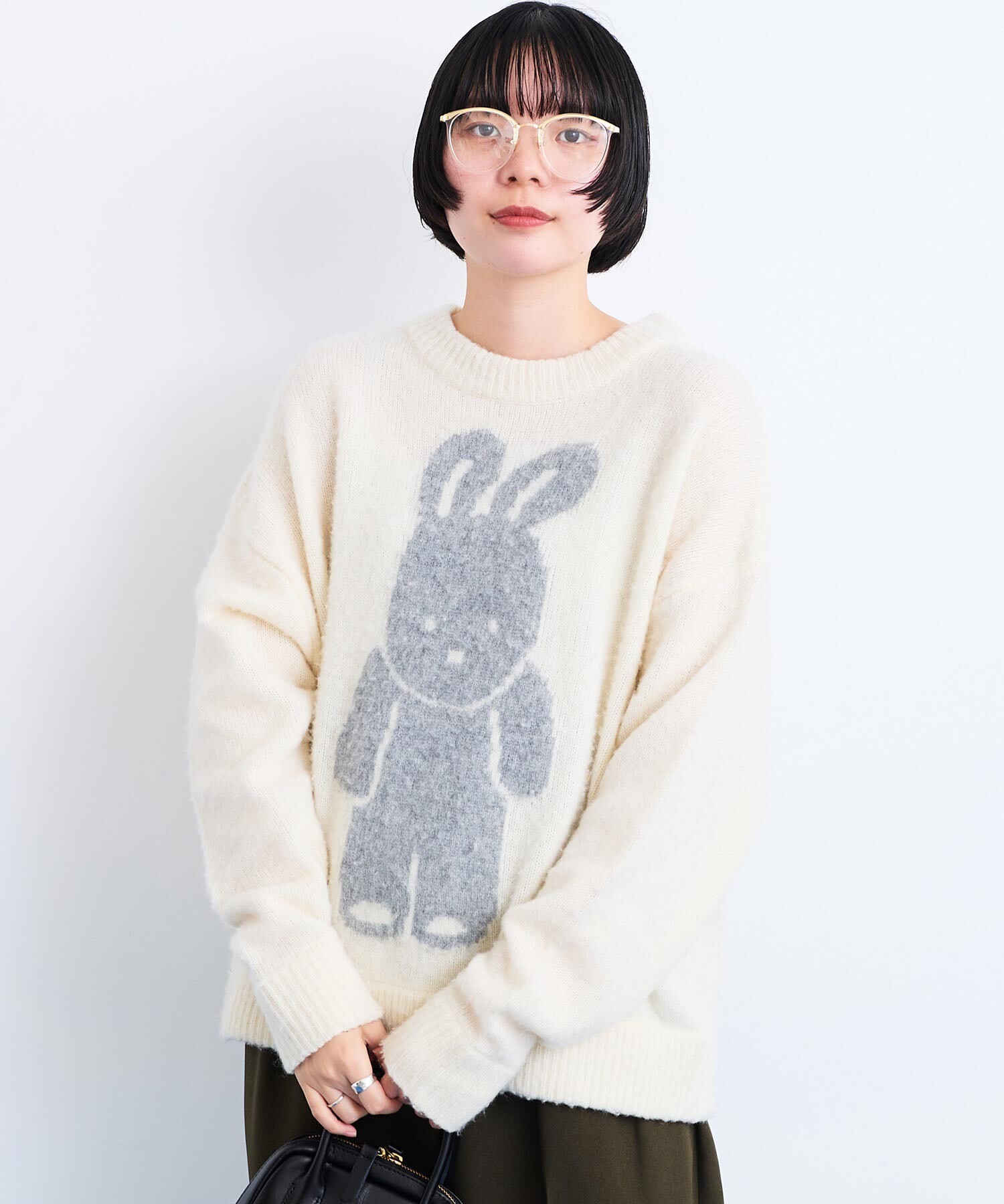 AMBIDEX Store 【予約販売】○MY BUNNY インターシャ 起毛ニット(F シロ): l'atelier du savon