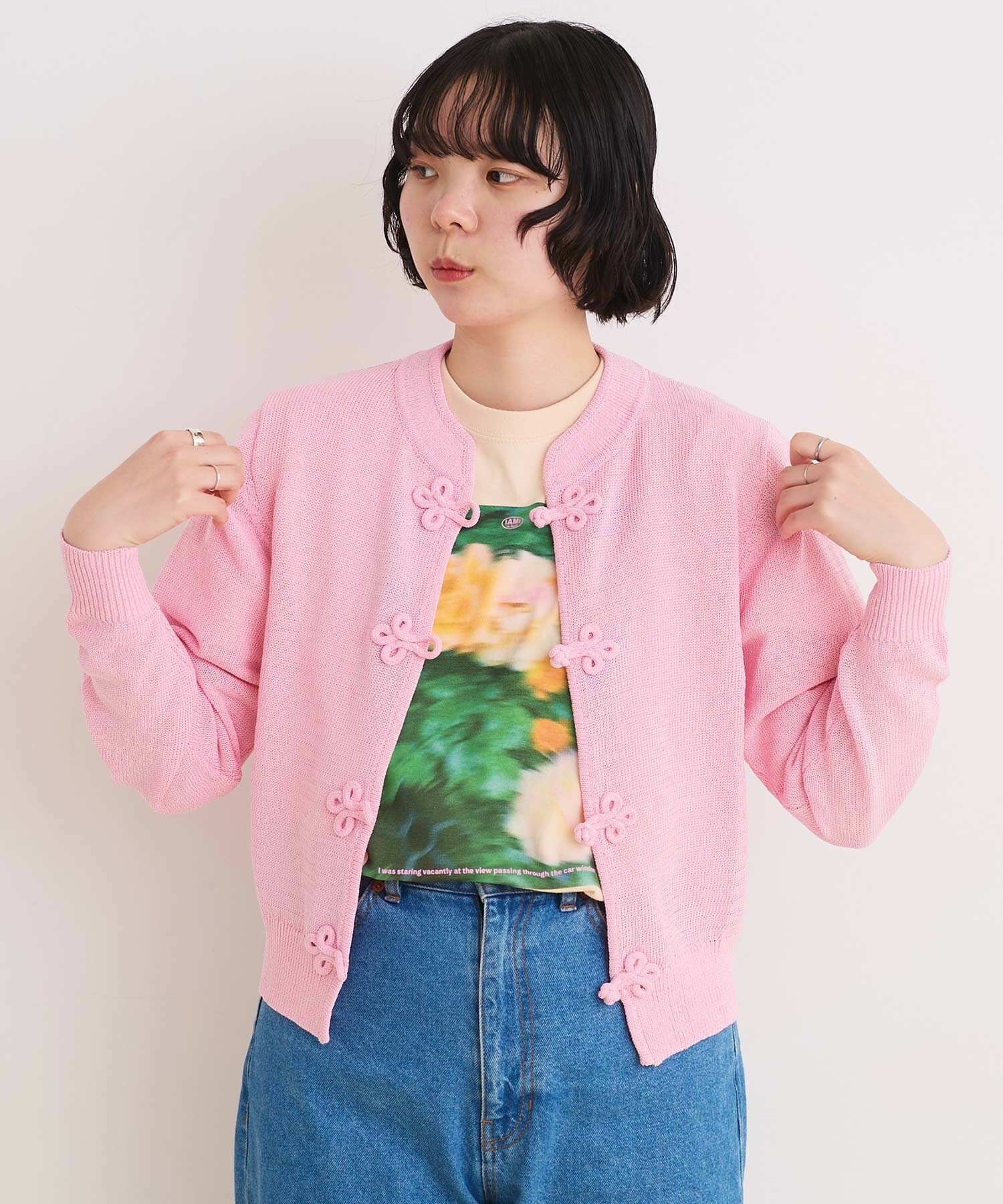 AMBIDEX Store 【予約販売】〇COTTON NYLON 華釦 カーディガン(F AMBIDEX Store 【予約販売】〇COTTON NYLON 華釦 カーディガン(F