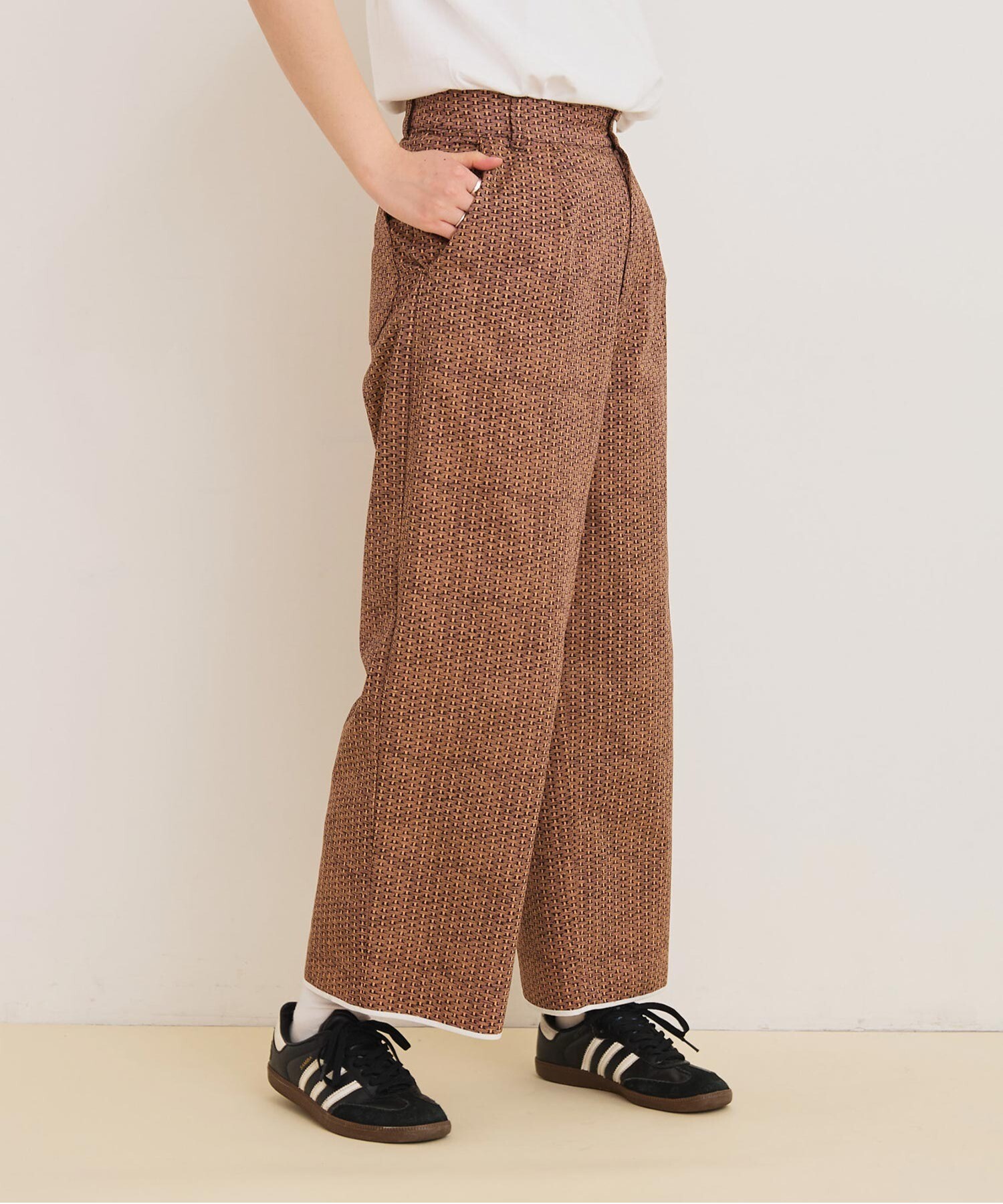 AMBIDEX Store 〇BASKET print マルポケット パンツ(F チャ): l