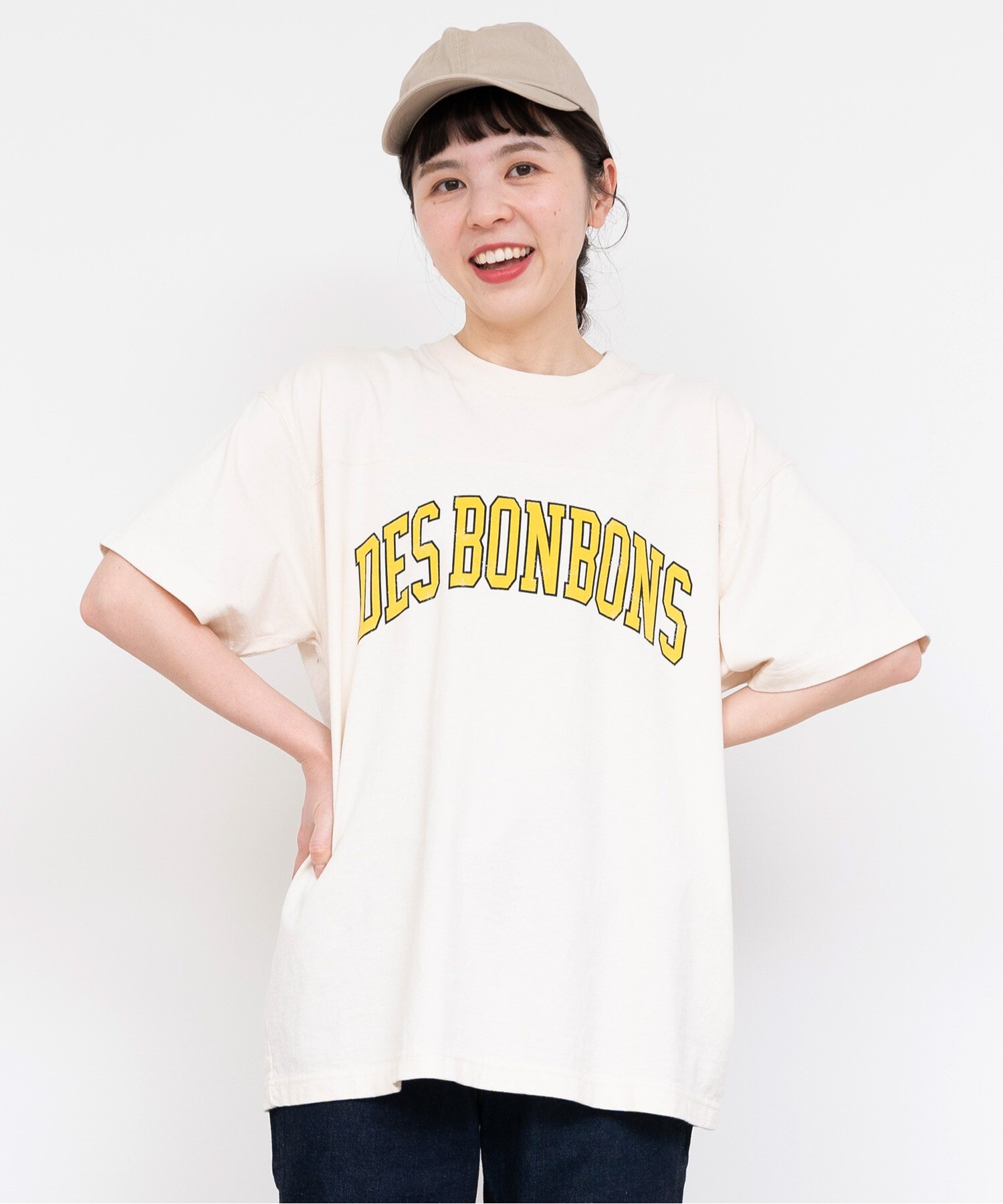 AMBIDEX Store ○〇オーガニックリサイクル天竺ロゴTシャツ(F オレンジ 