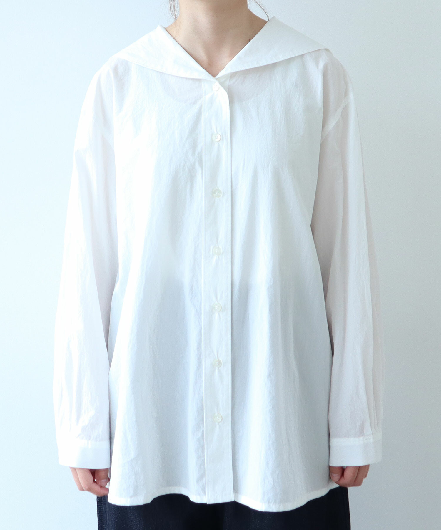 E様 シャツ 白 ドレスシャツ 白ツイル セミワイド EB25S／S