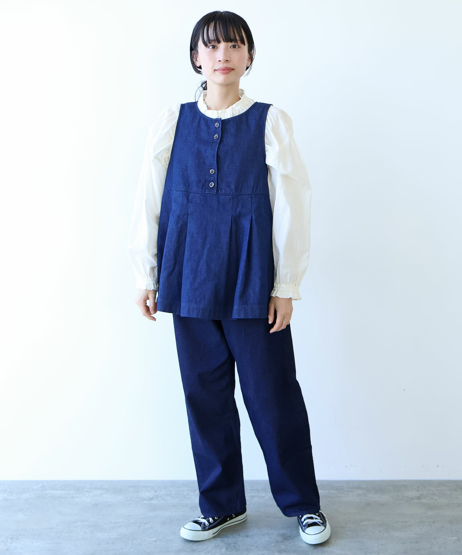 AMBIDEX Store △〇 8oz ムラ糸デニム ベスト(F コン): bulle de savon