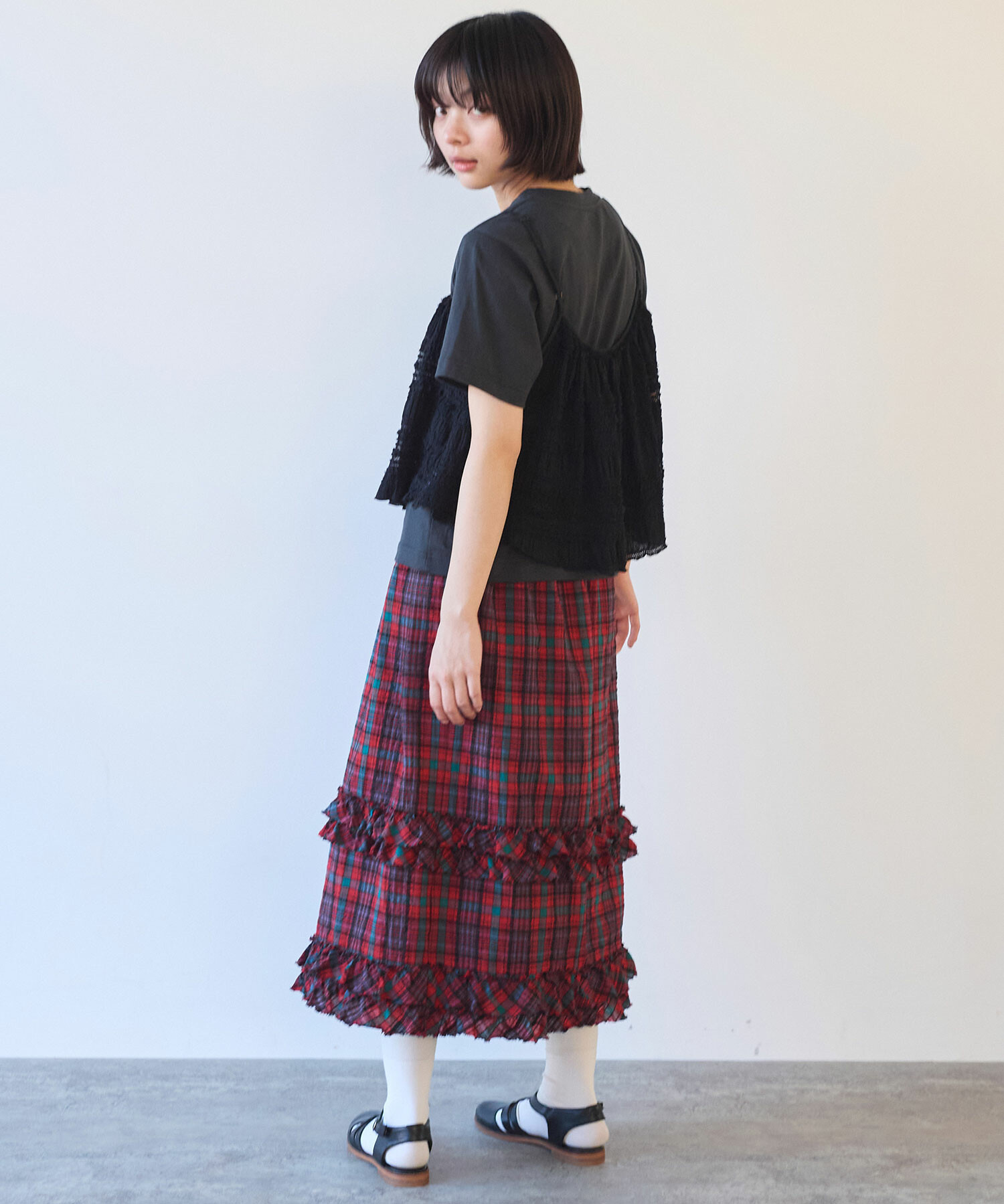 AMBIDEX Store 【予約販売】〇 tiered lace ビスチェ(F クロ
