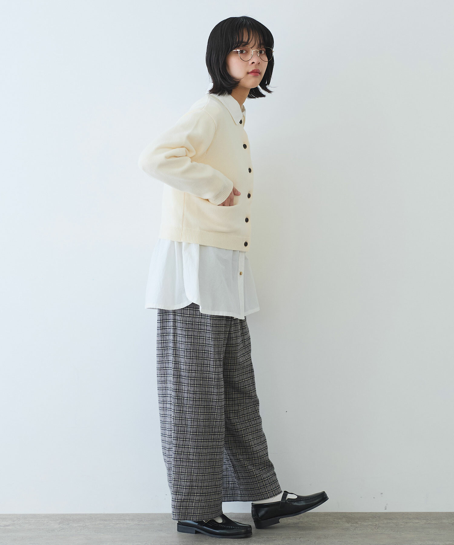 AMBIDEX Store ○ mini チェック パンツ(F アオチェック): bulle de savon