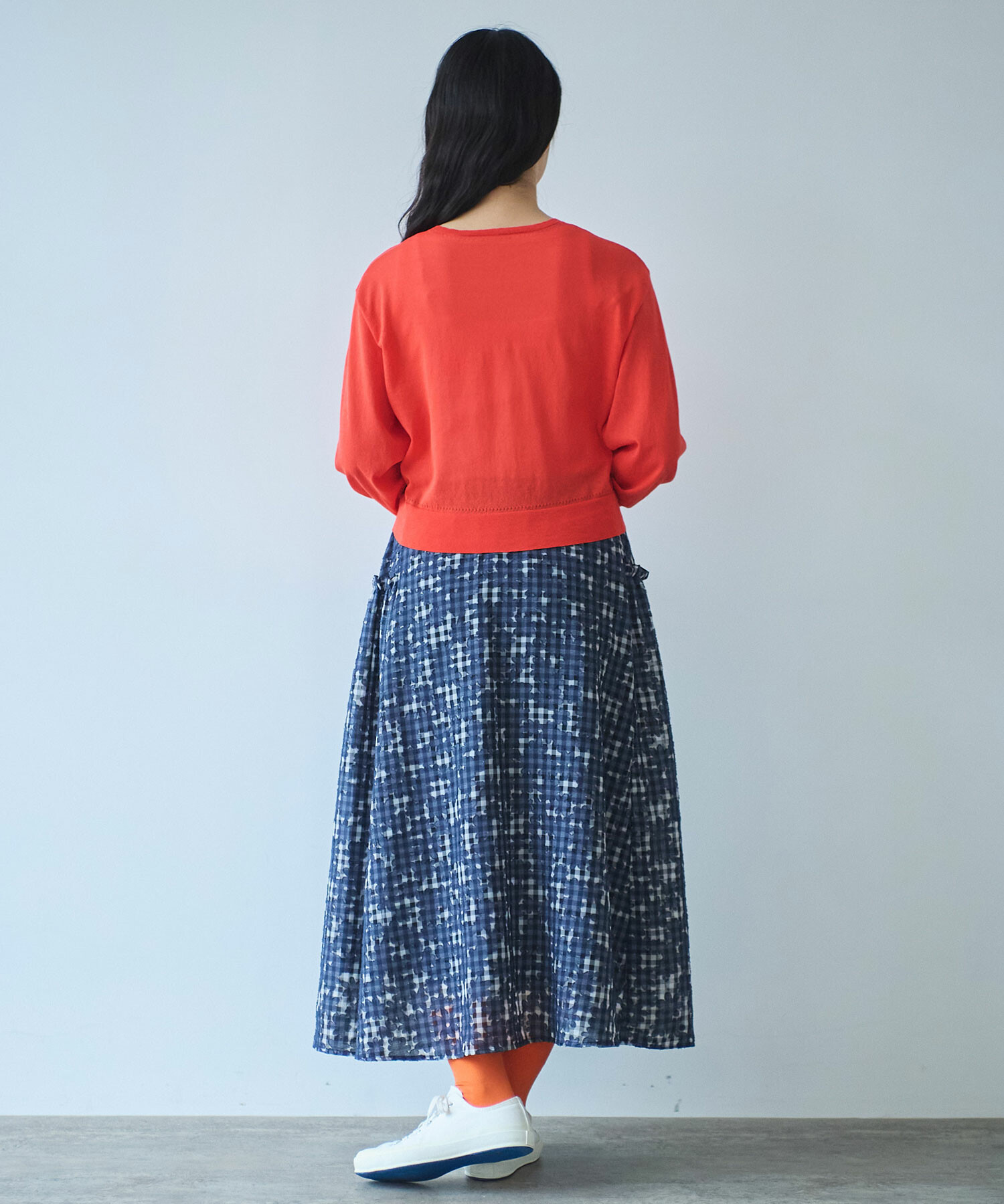 AMBIDEX Store 〇gingham×hana opal スカート(F アカ): bulle de