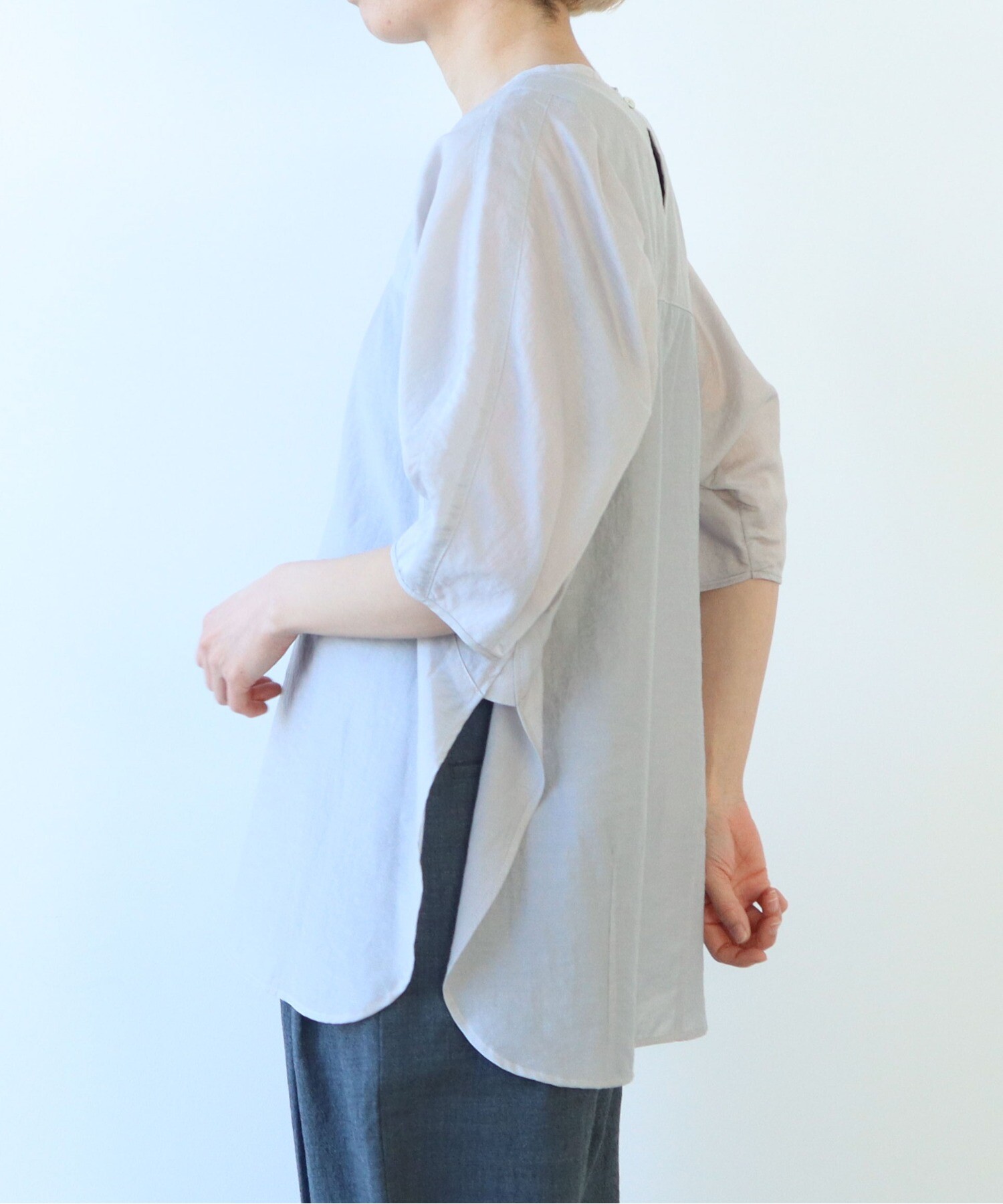 AMBIDEX Store ○○sheer パフスリーブブラウス(F クロ): yuni