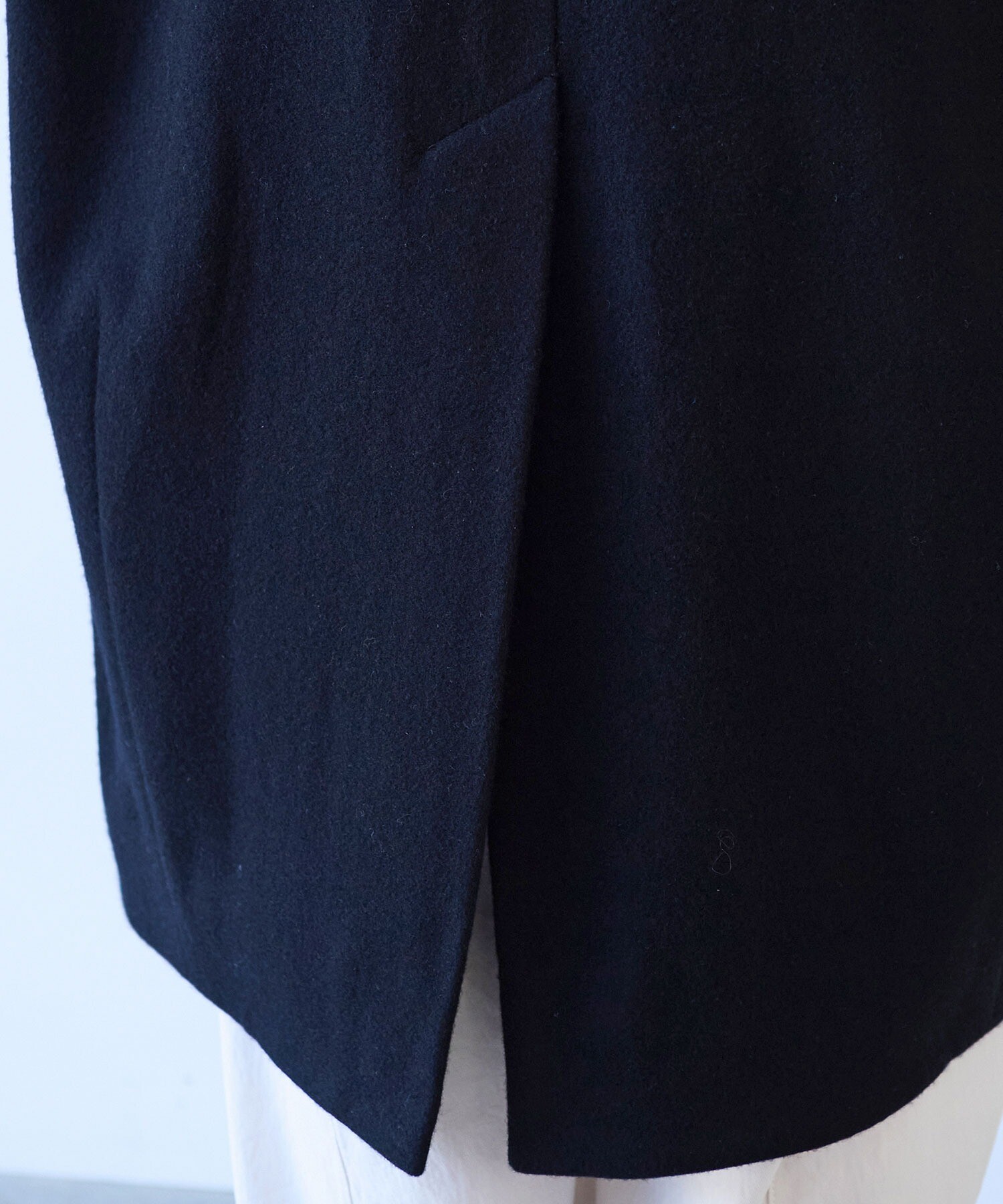 AMBIDEX Store ○ウールsuper100 bal collar cocoonコート (F カーキ