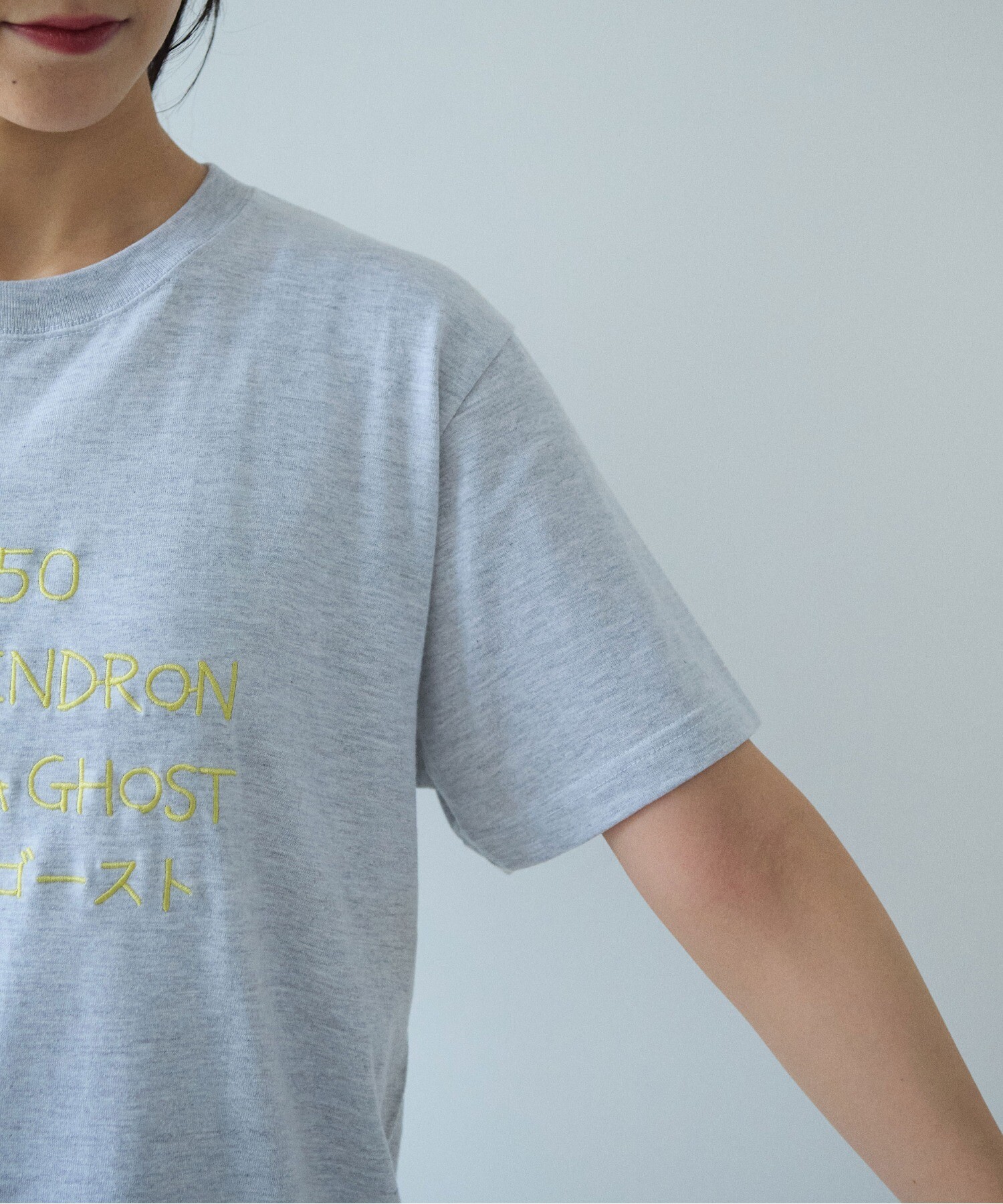 nulelu商品になります。 AMBIDEX Store PHILODENDRON embroidely Tシャツ(F シロ): yuni