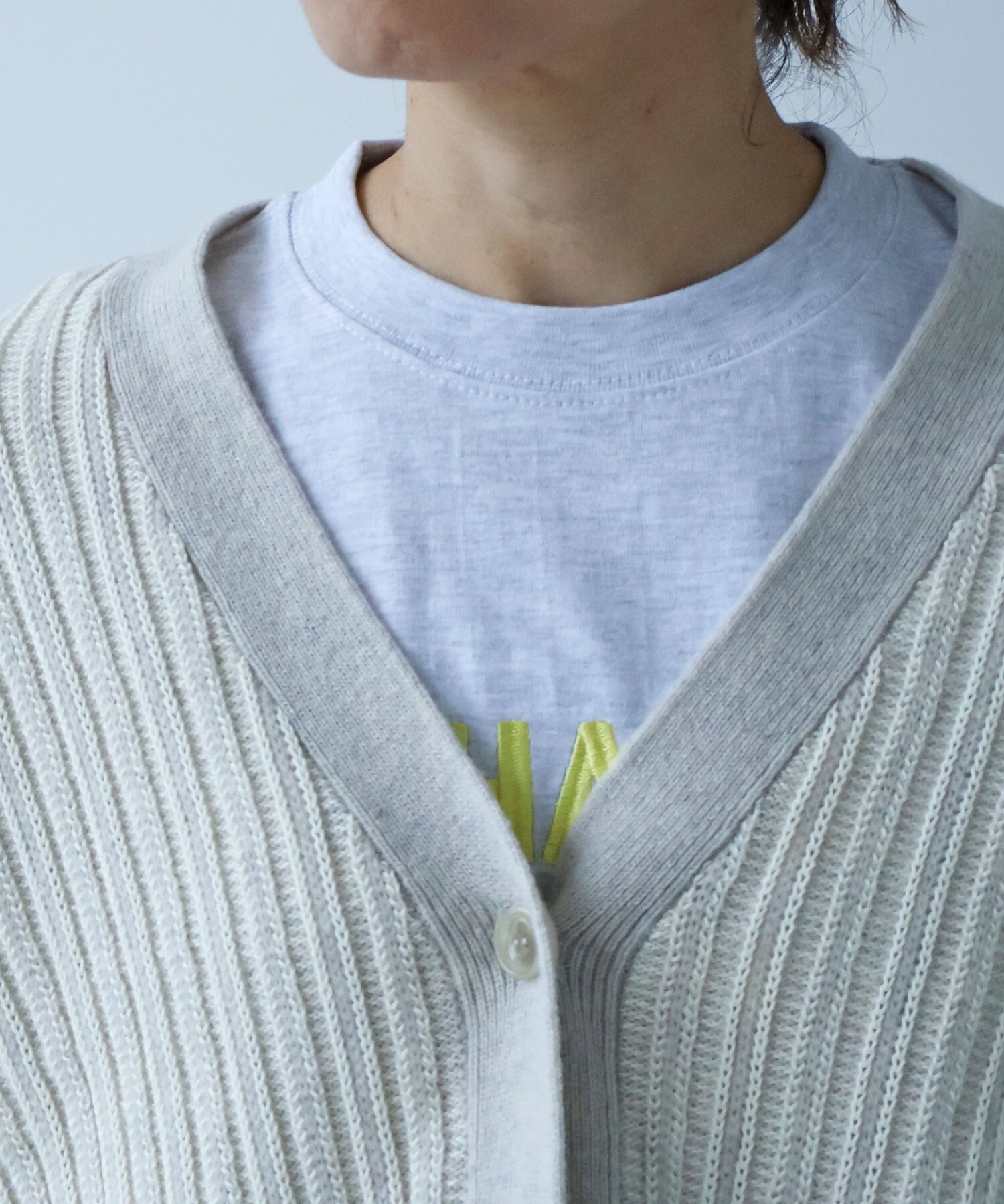 YUNI ページ AMBIDEX Store ○ウールコットン 針抜きshortカーディガン (F シロ): yuni