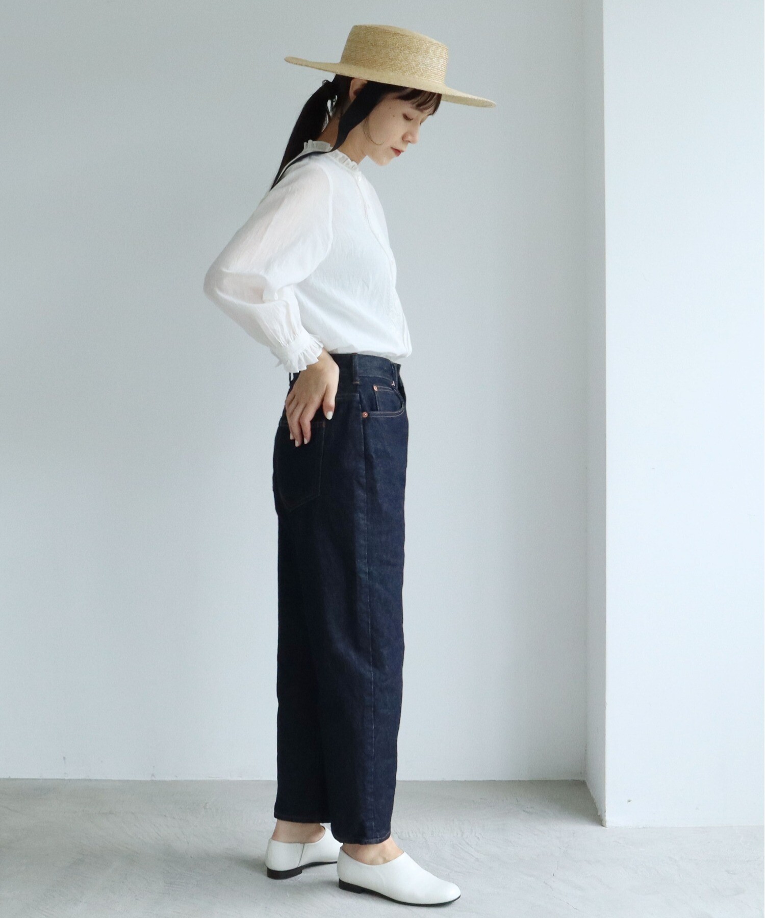 AMBIDEX Store △12ozDenim 5pkt wide tepered パンツ(S コン): yuni