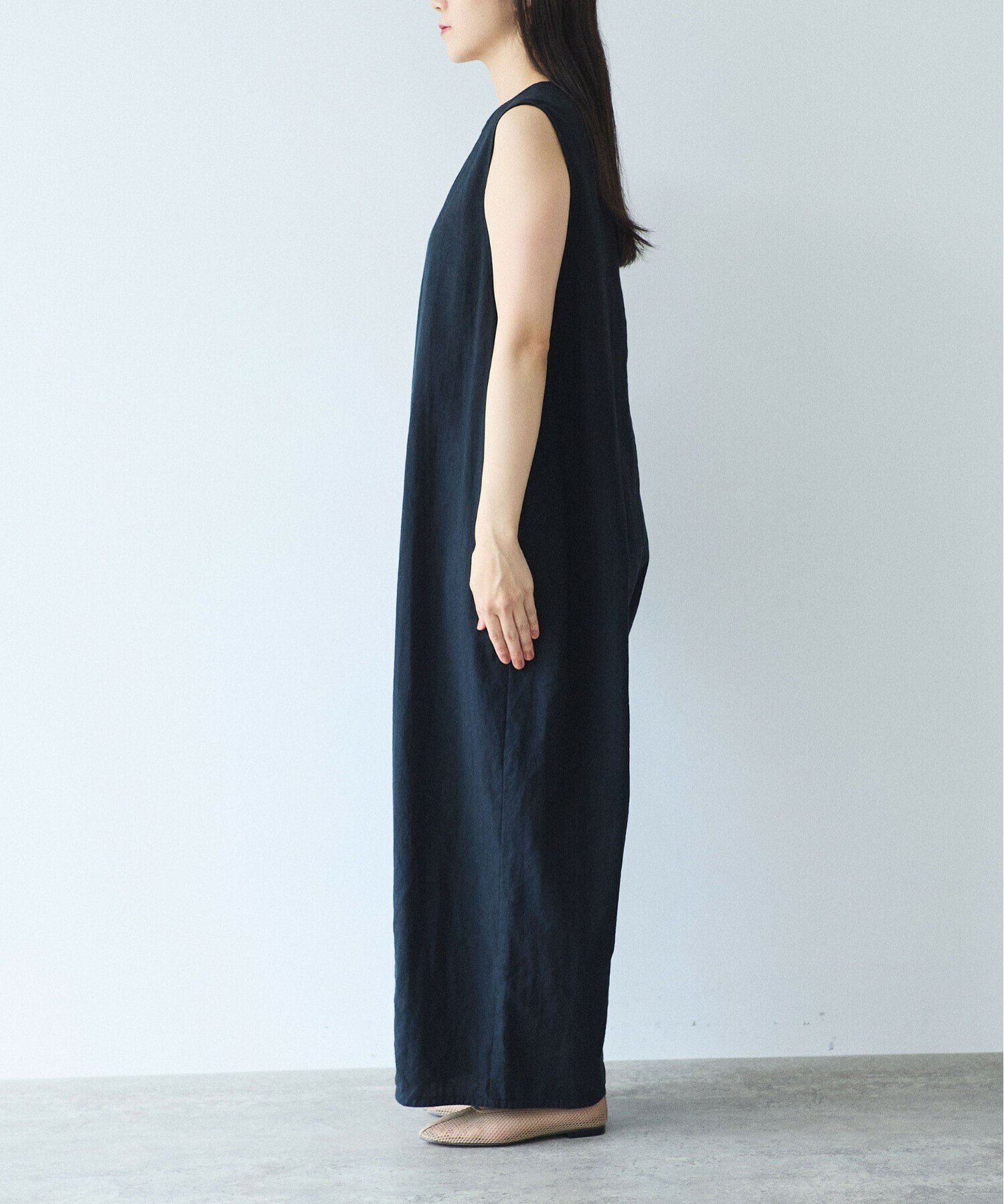 AMBIDEX Store 高密度Cotton/Linen オールインワン(M クロ): yuni