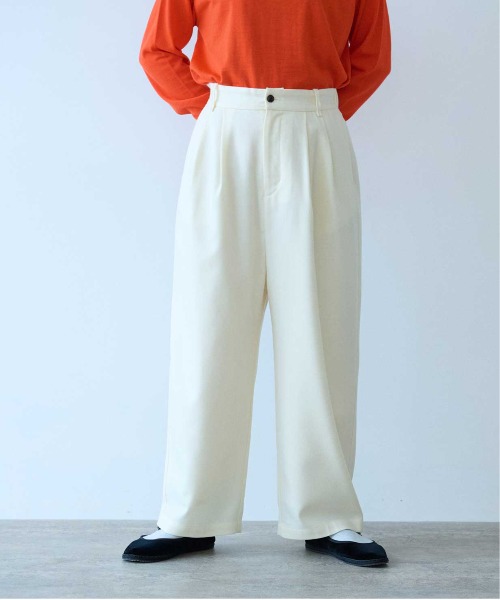 AMBIDEX Store △washable wool wideパンツ(M クロ): yuni