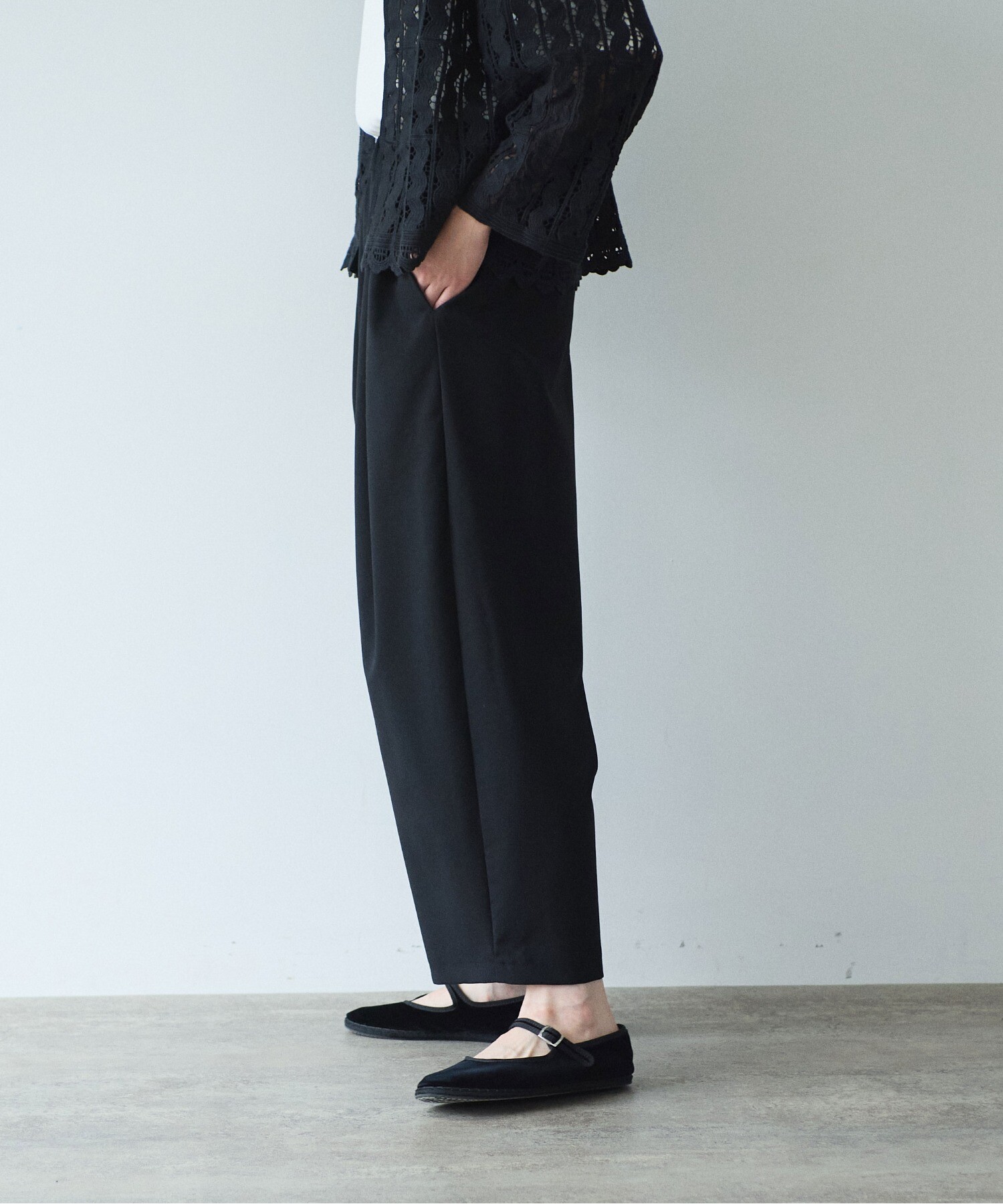 AMBIDEX Store washable summer wool gum tack パンツ(F パープル): yuni