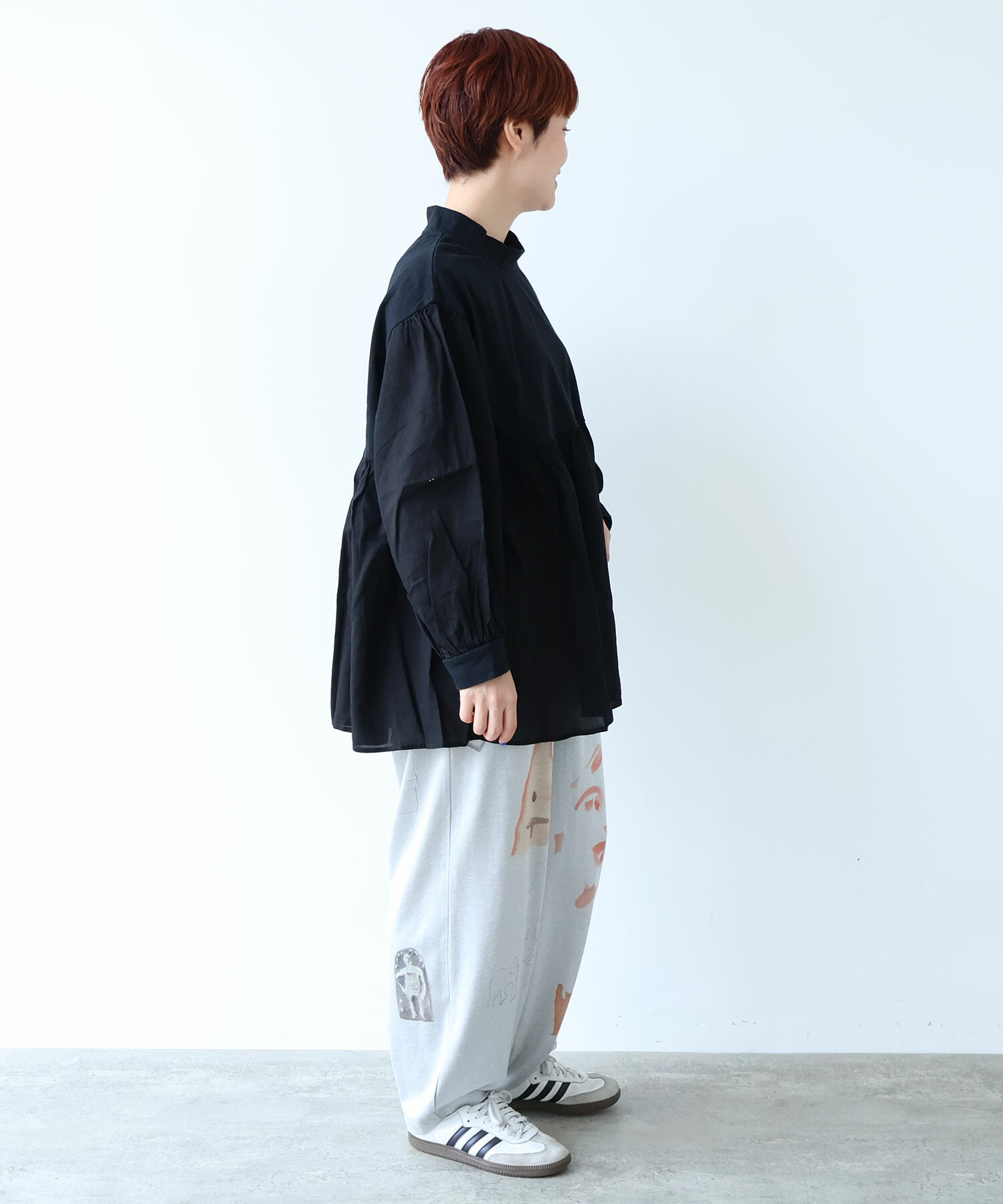 AMBIDEX Store ○強撚オックスコールドマーセ T-ブラウス(F MID NIGHT