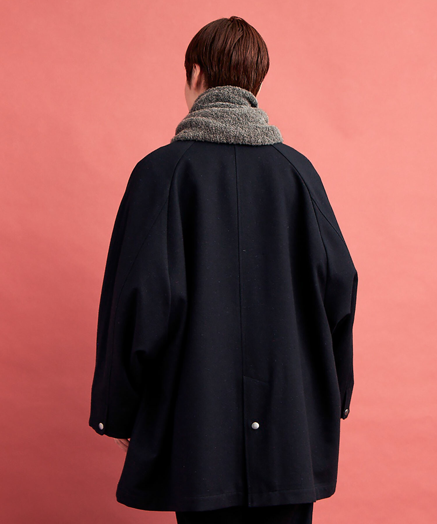 DKNY ツイードコート 丸襟 総裏 チェック サイズ4*XC733 AMBIDEX Store 【予約販売】○POP TWEED DOLMAN コート(F NAVY