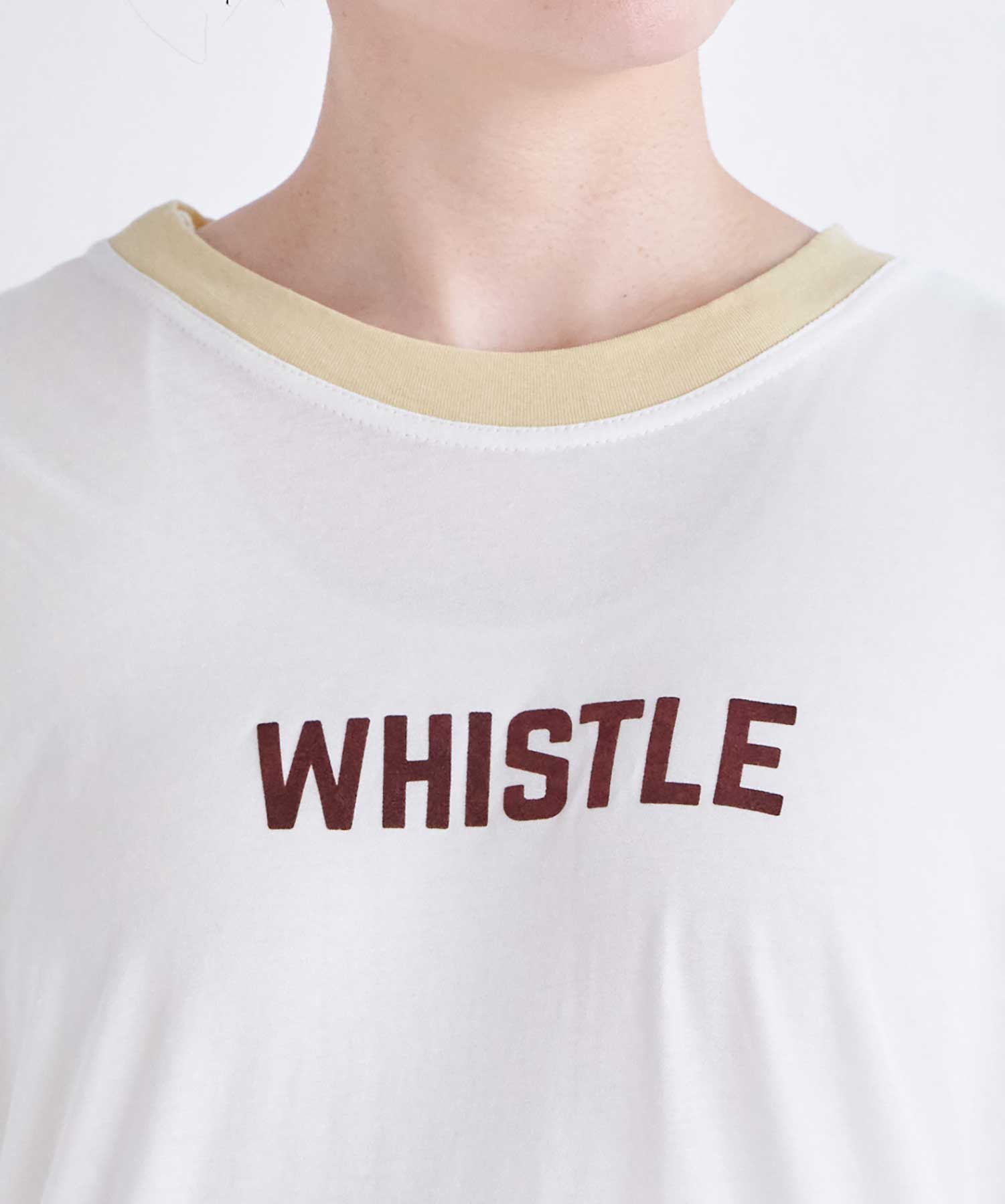 AMBIDEX Store ○GV天竺 WHISTLE T-SHIRT(F WHITE): FLAT-cic-HATENA